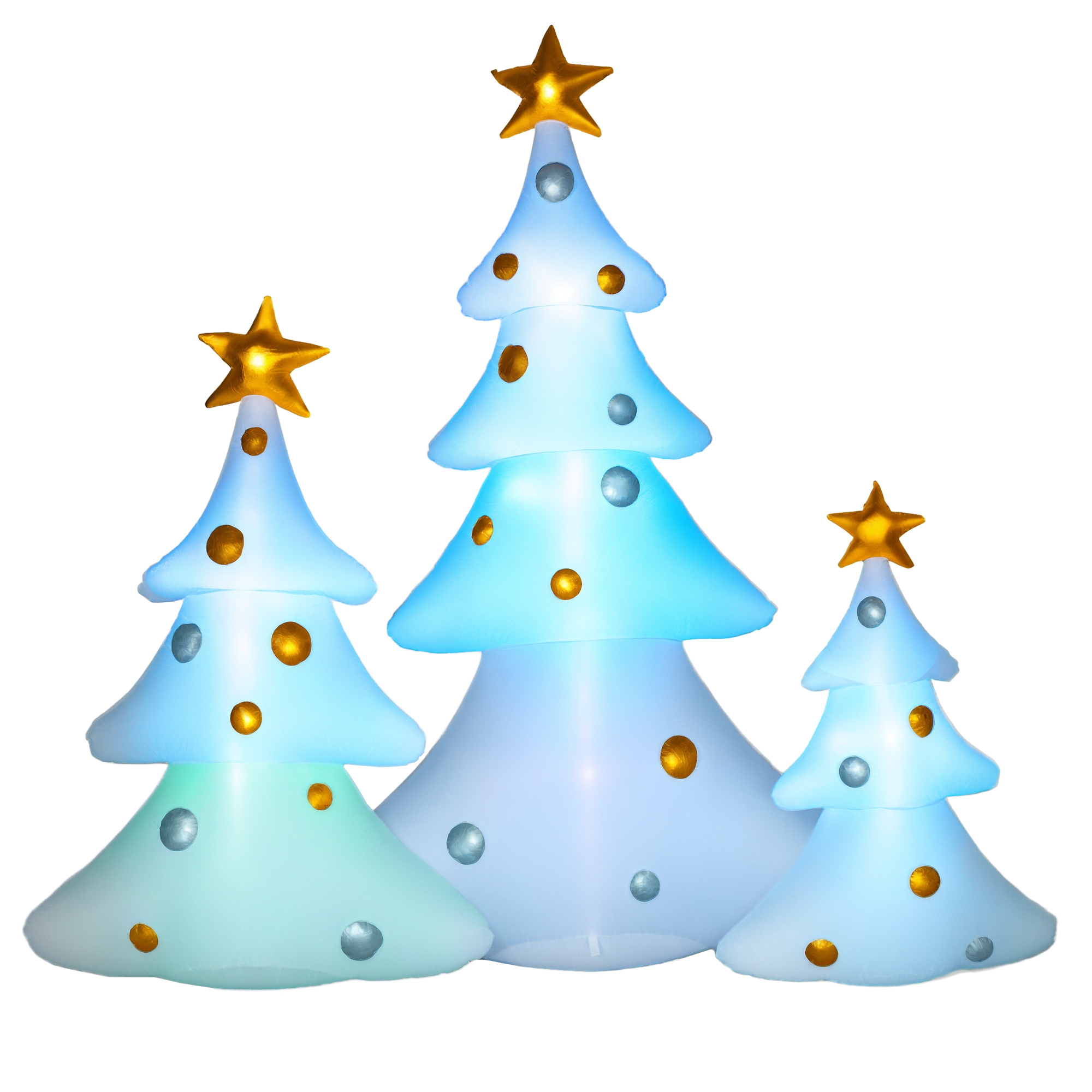 Lot de 3 sapins de Noël gonflables