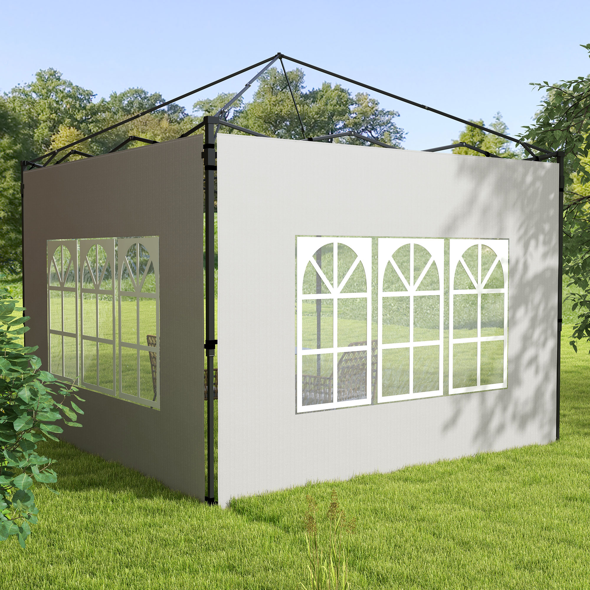 Pavillon-Paneel-Schema, Größe 293 cm x 19