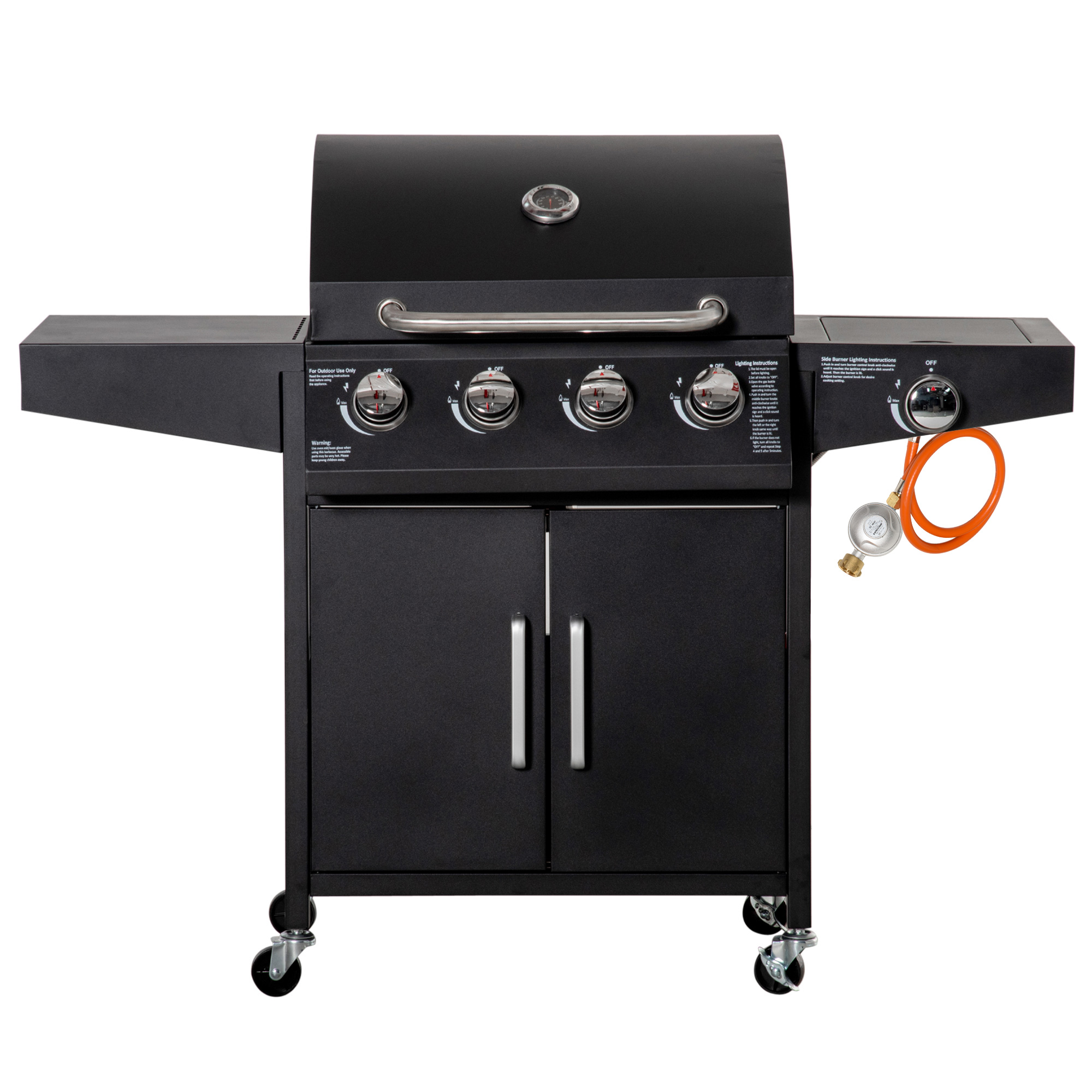 barbecue gas dettaglio bruciatori inox