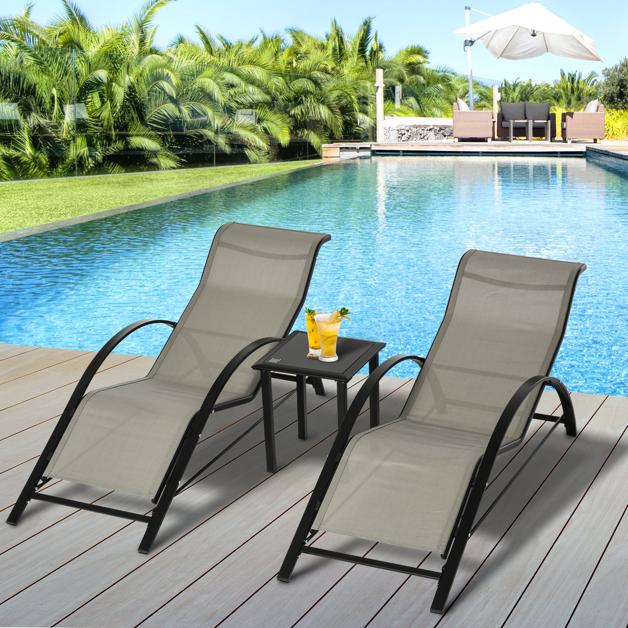 set sdraio utilizzo giardino terrazzo