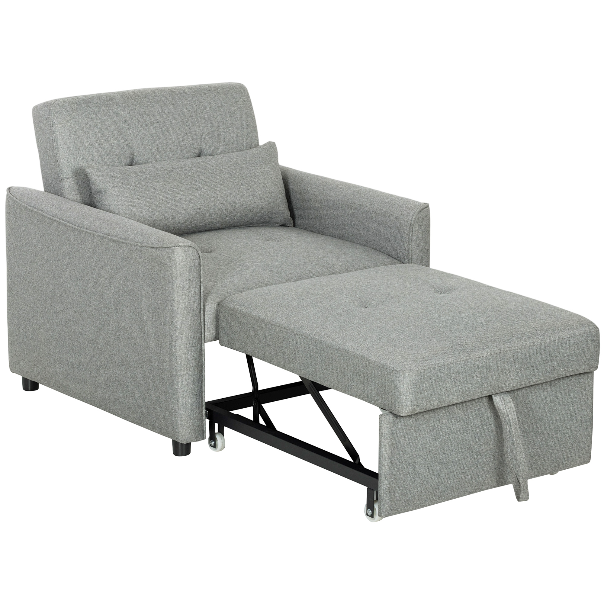 Fauteuil-lit Irovami gris 3 en 1 vue générale