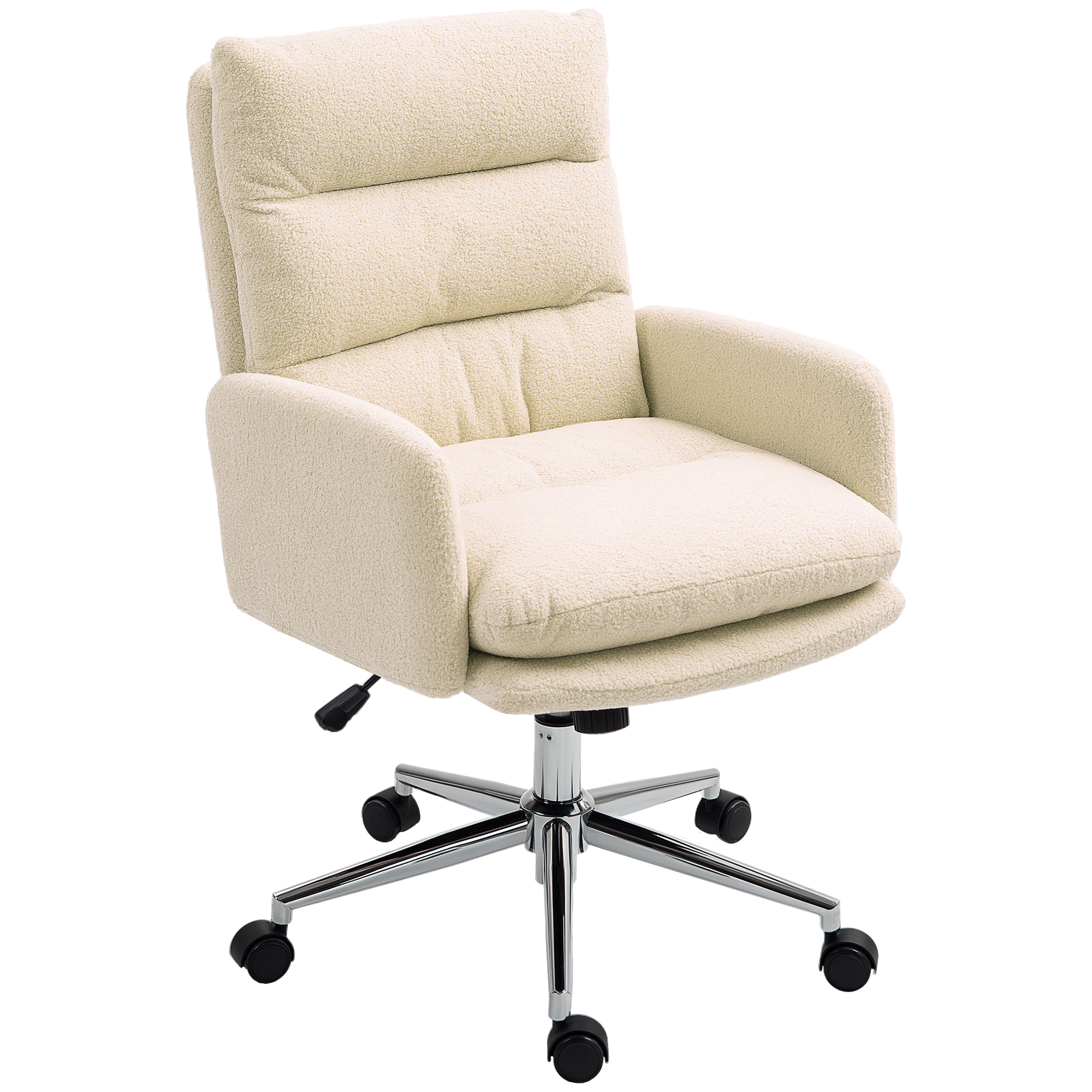 Fauteuil bureau pivotant blanc crème Irovami