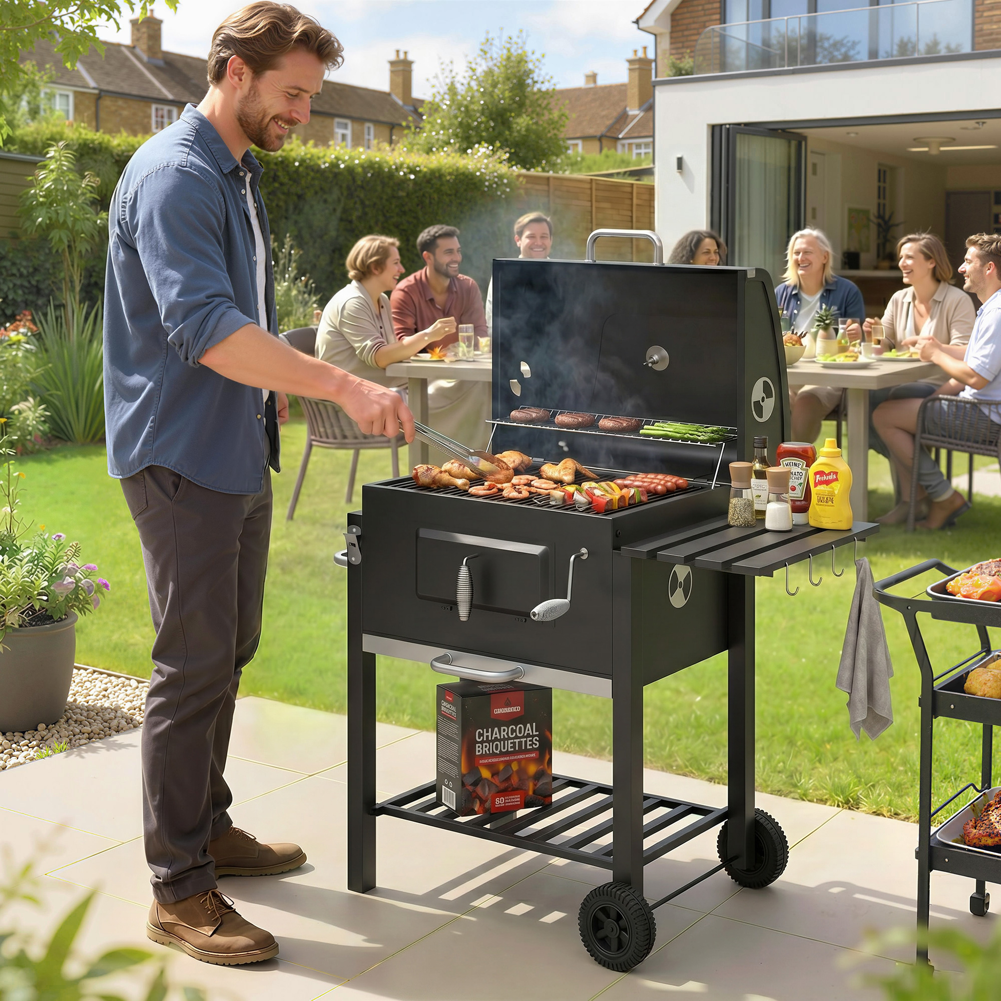 Barbecue à charbon de bois Irovami - détail du thermomètre