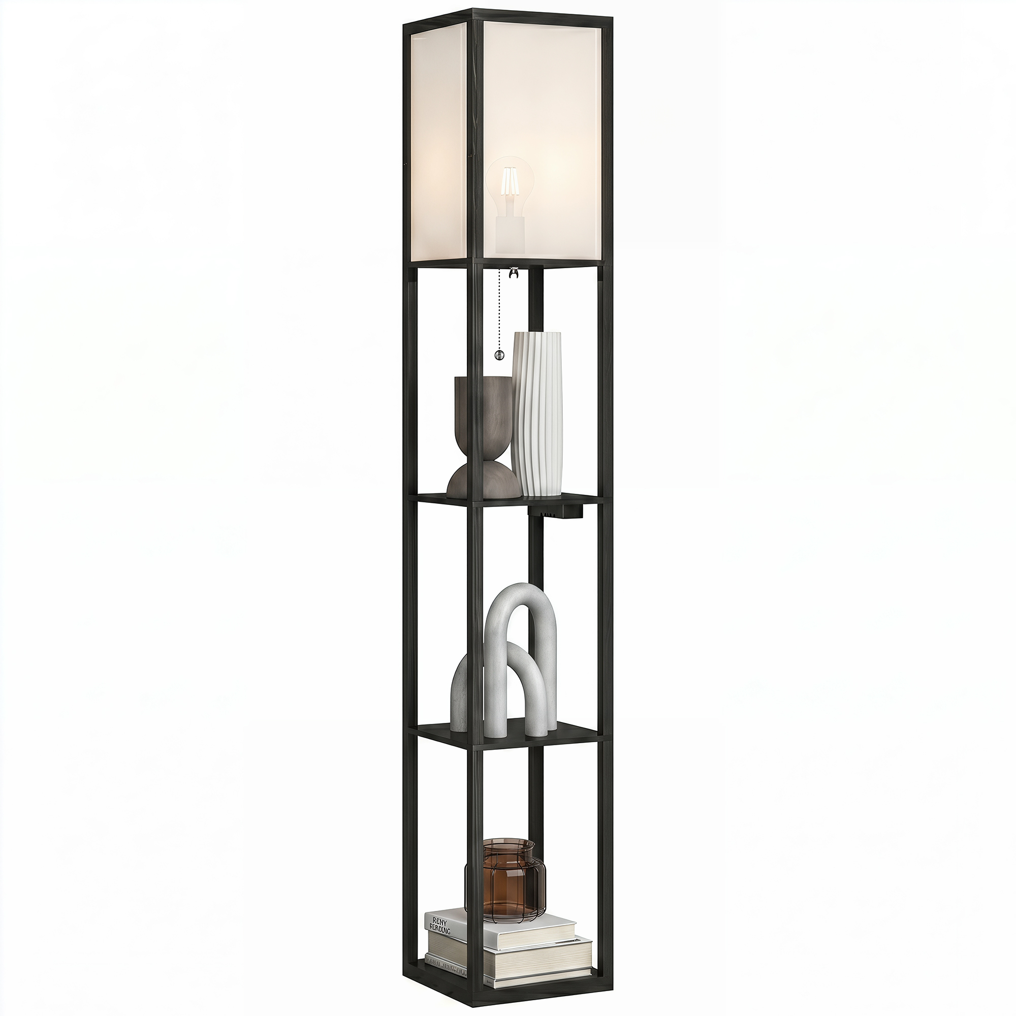 Lampadaire LED 3 étagères