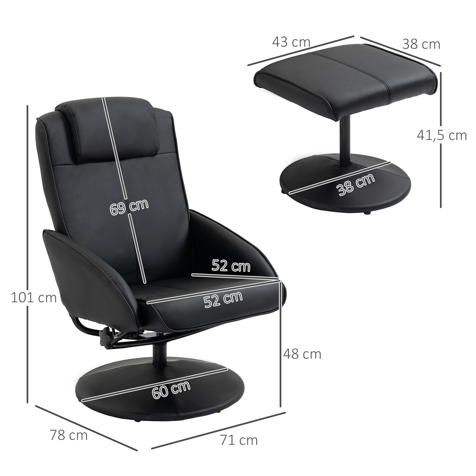 Fauteuil dossier inclinable