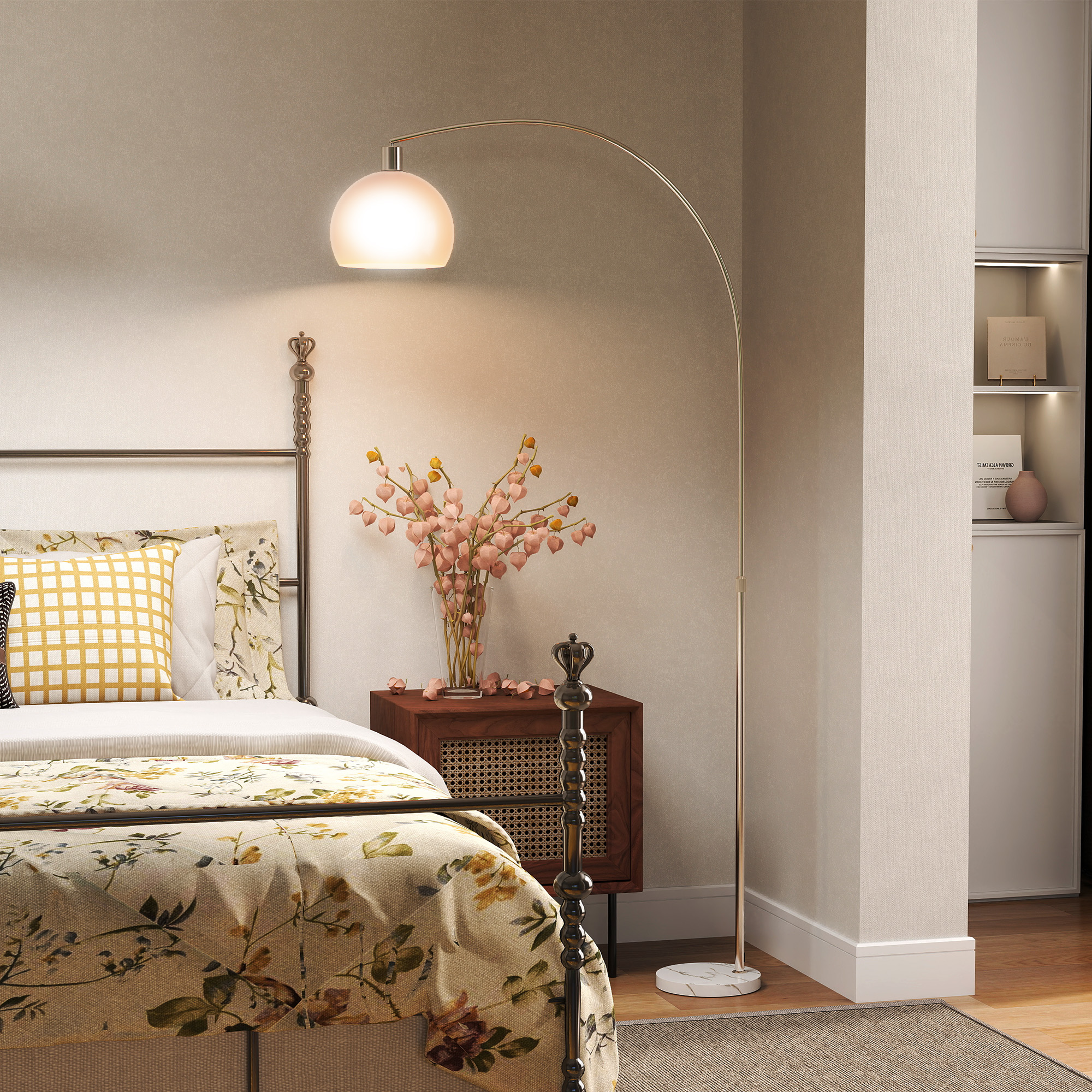 Lampadaire base marbre