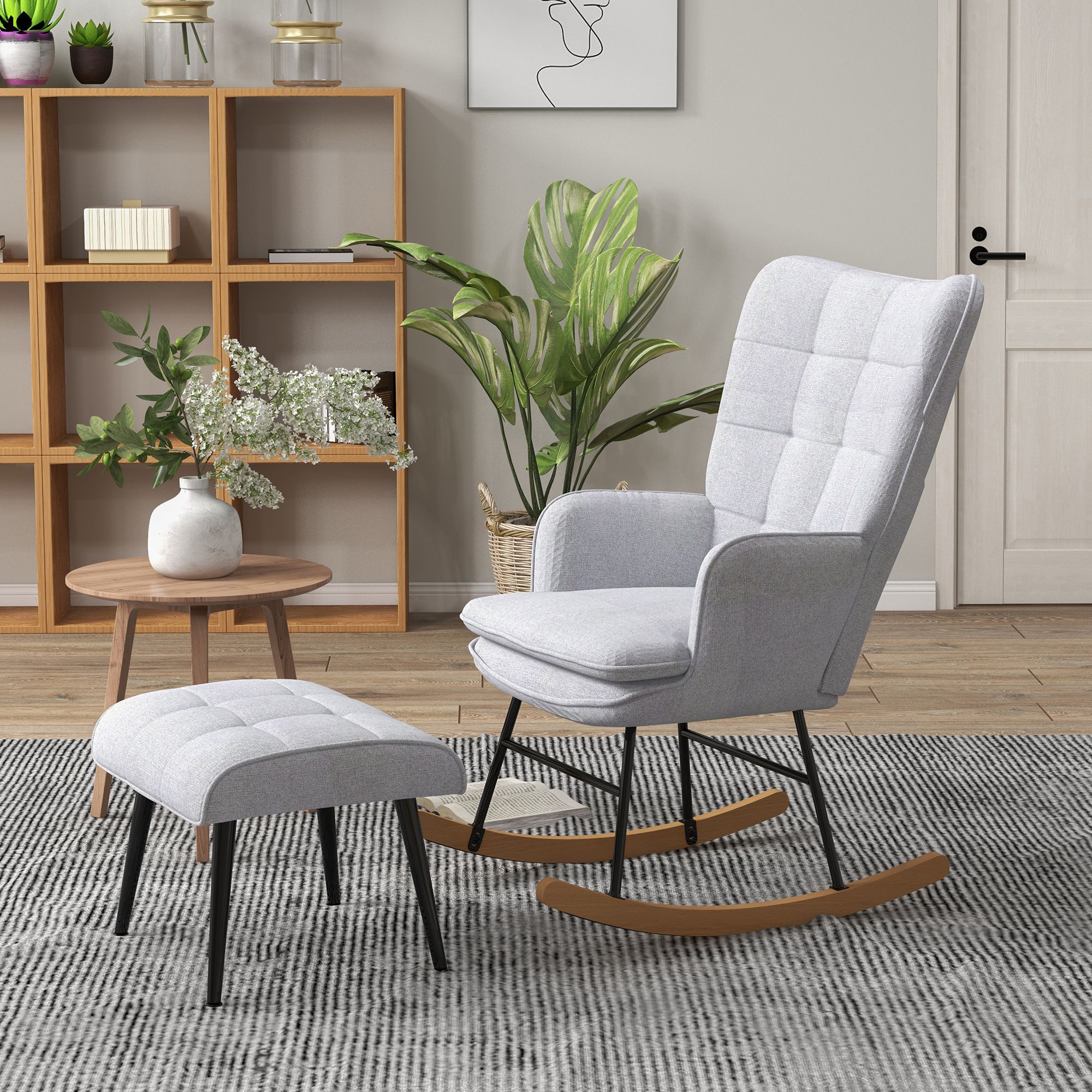 Fauteuil bascule gris