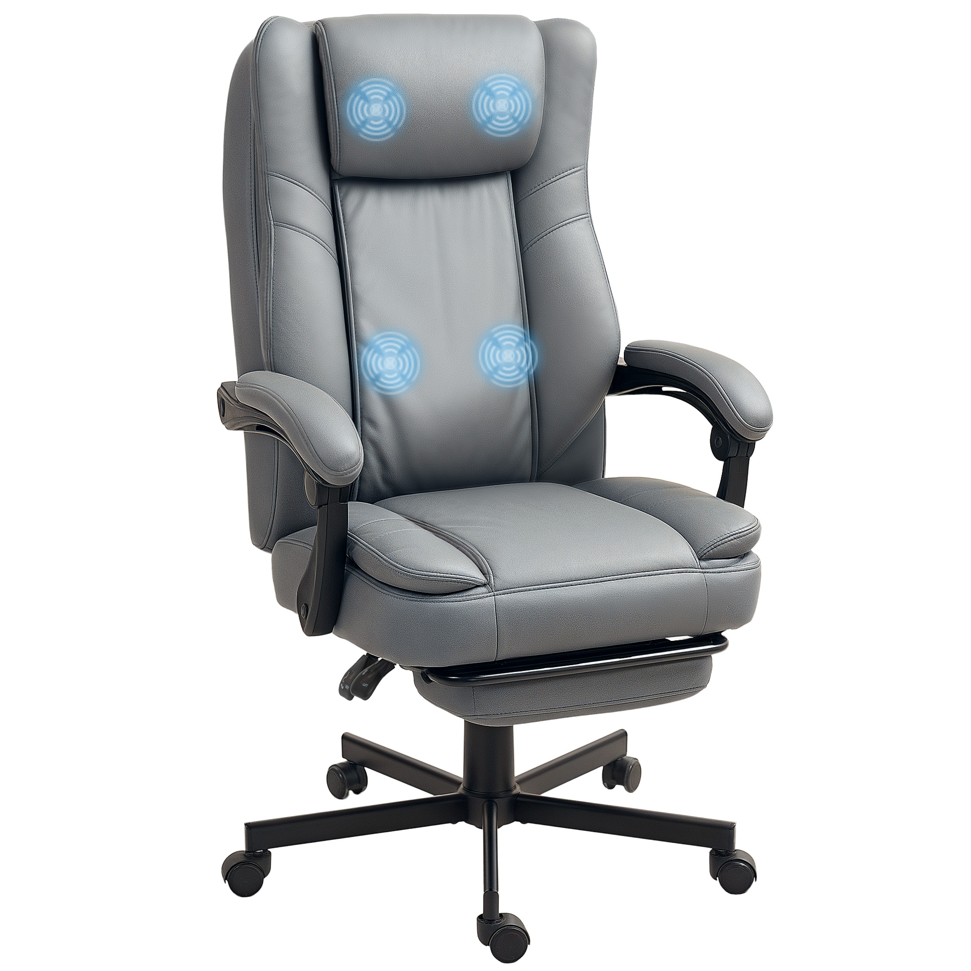 Fauteuil de bureau massant gris