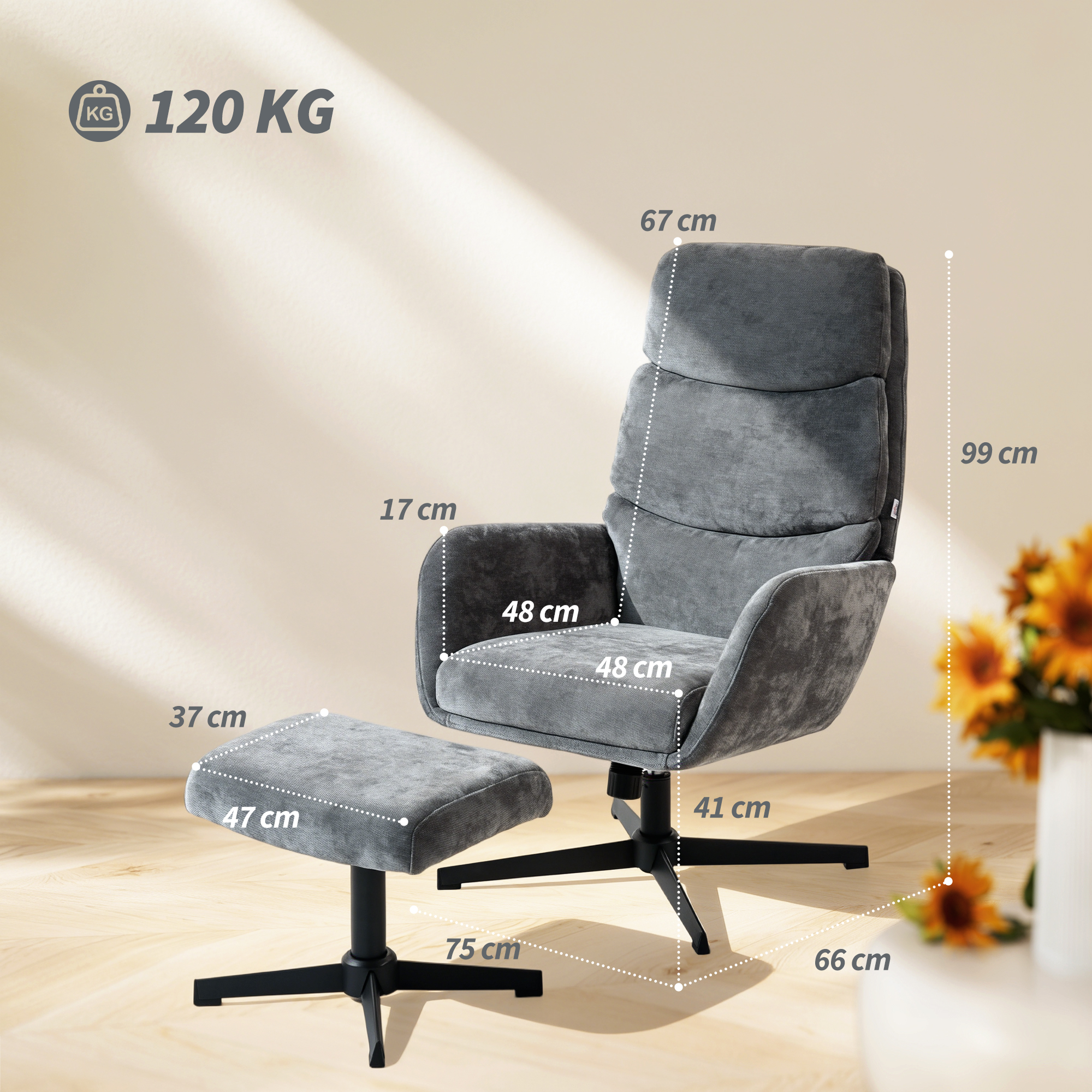 Fauteuil gris design