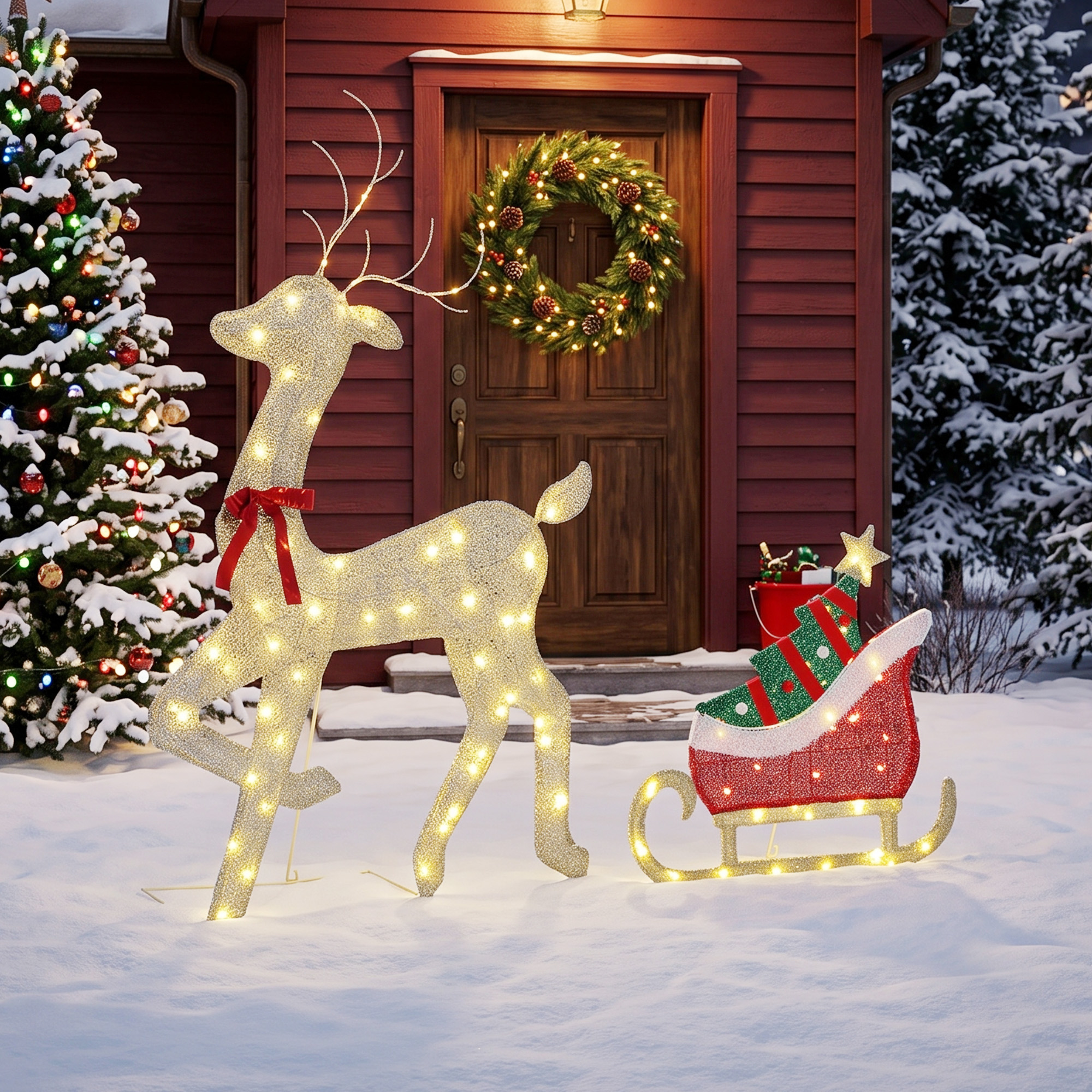 Renne lumineux Noël