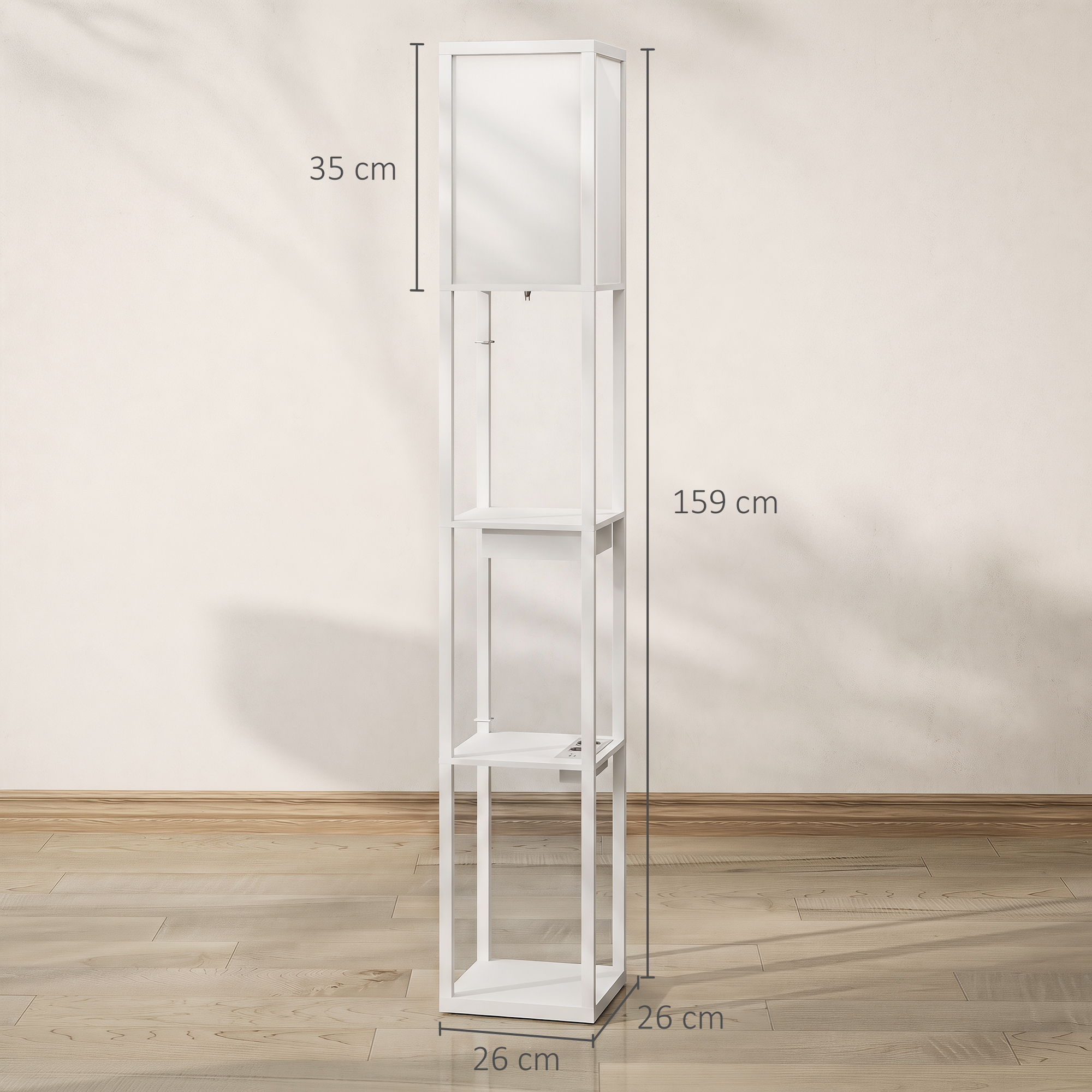 Lampadaire blanc MDF