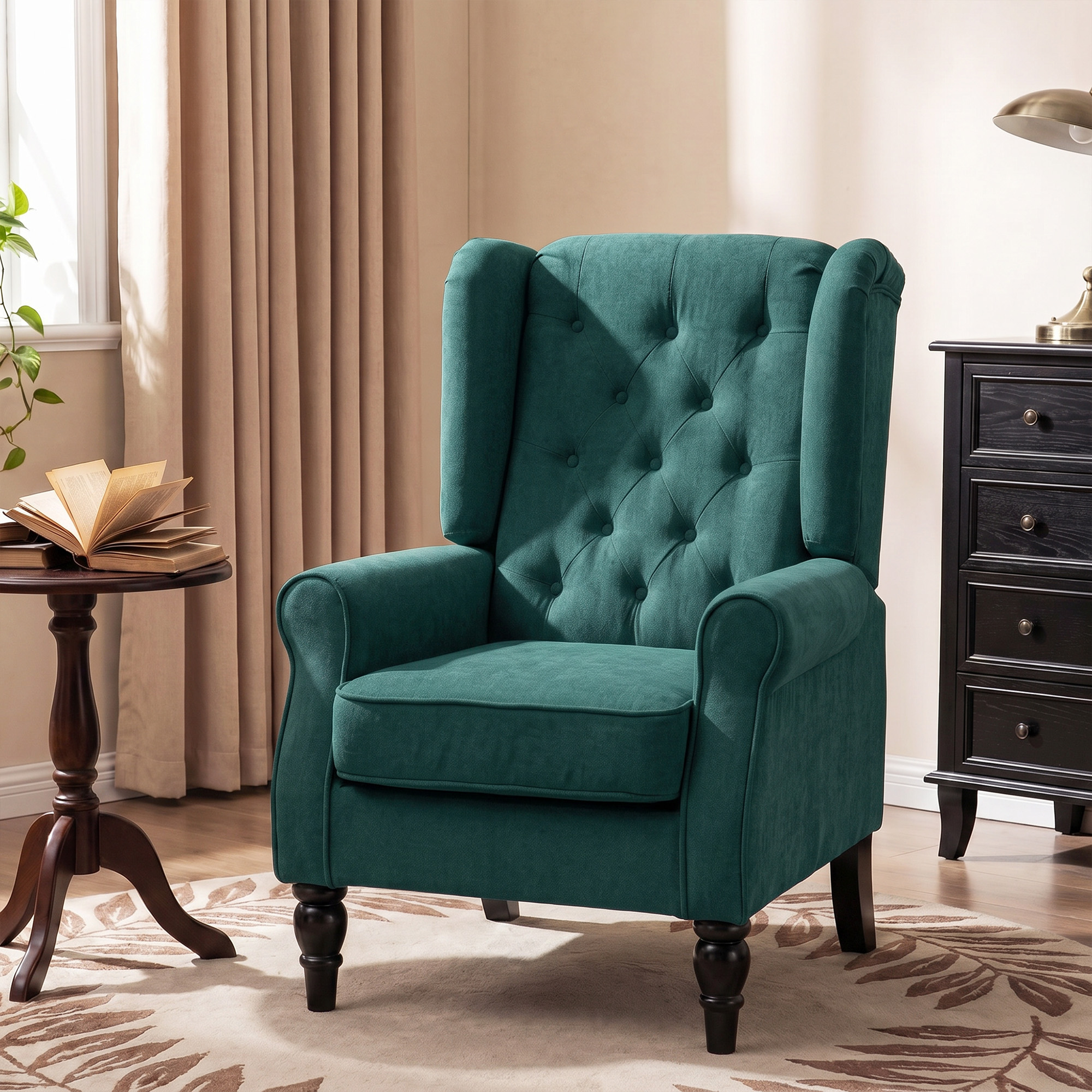 Fauteuil vert foncé design
