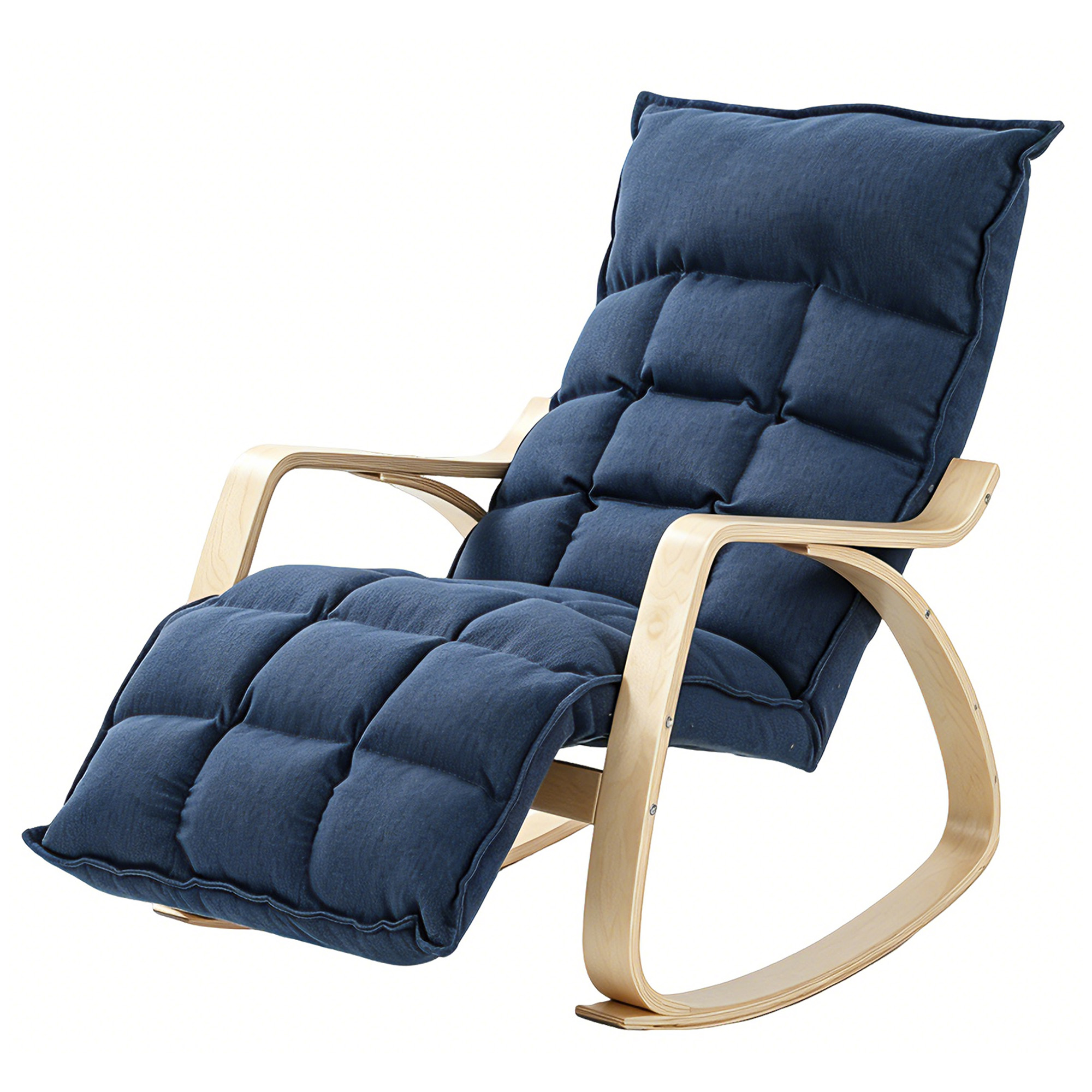 Fauteuil bascule tissu effet lin