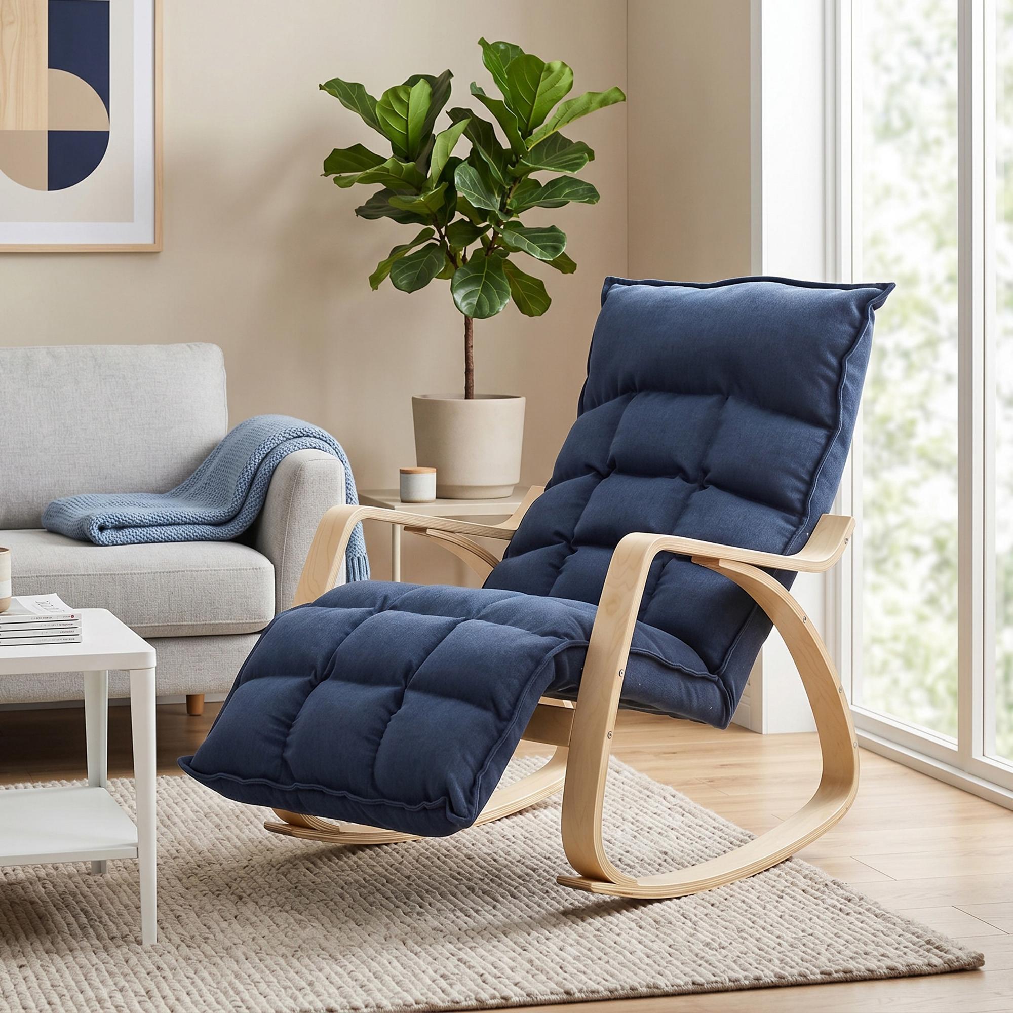 Fauteuil bascule cadre bouleau