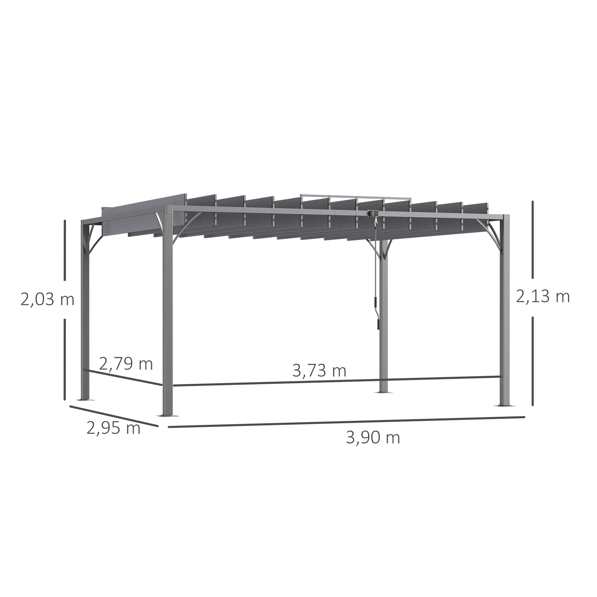 Schema dimensioni pergola 4x3 m