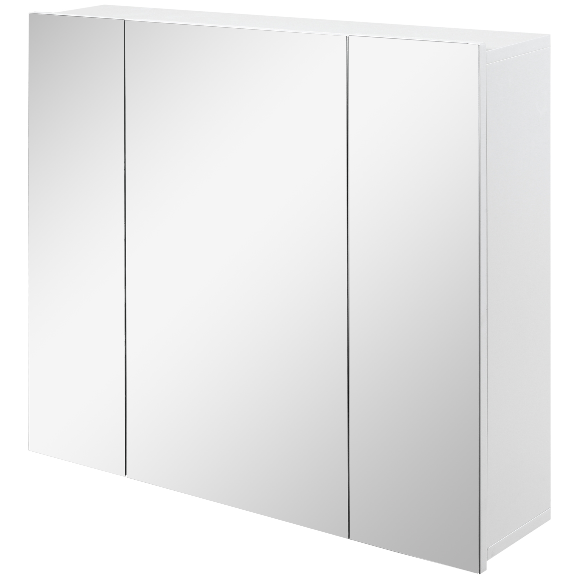 Mobiletto con specchio da parete Irovami bianco ante chiuse