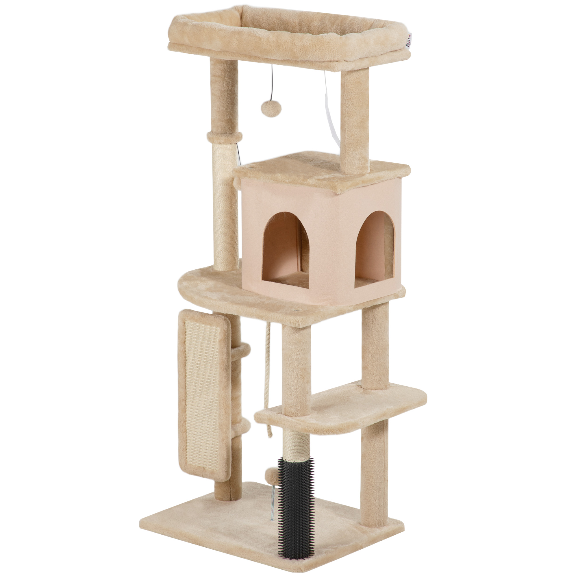 Arbre À Chat Avec Plateformes Et Poteaux À Griffer Beige_voghion.com