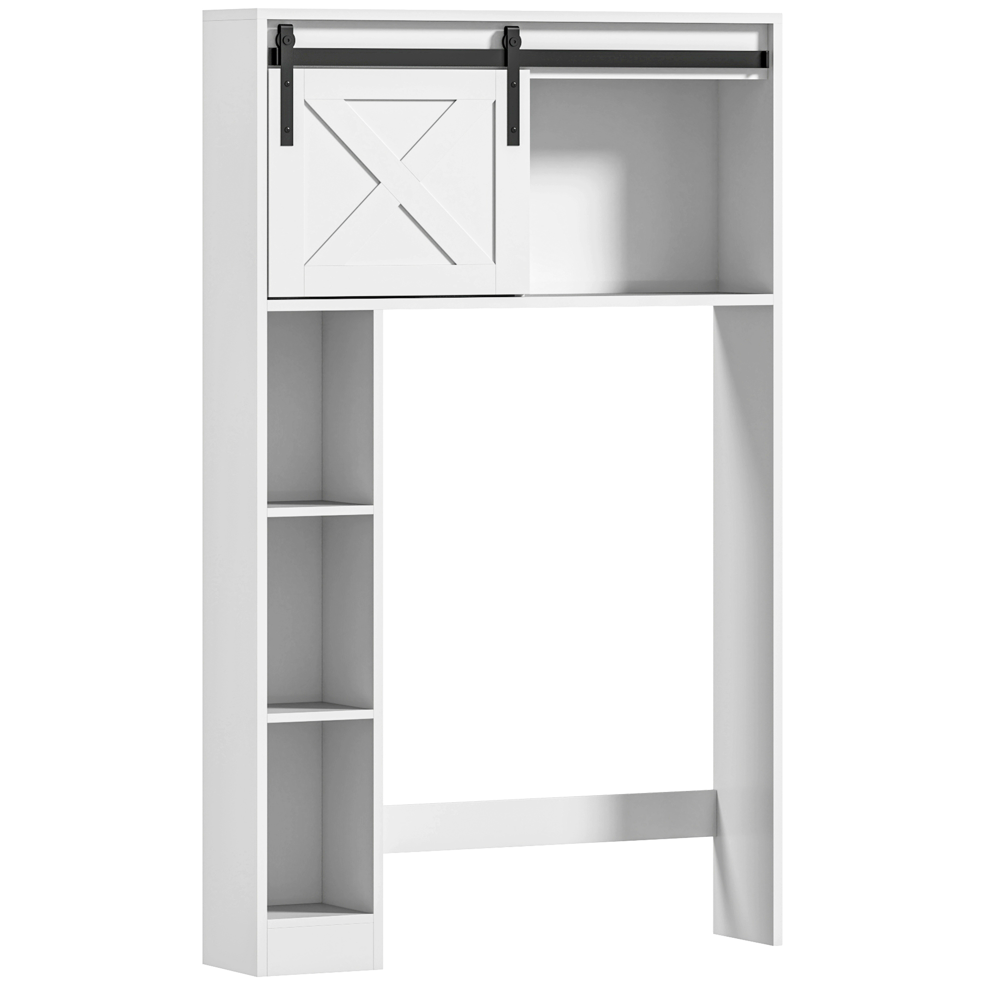 Meuble WC Irovami porte coulissante blanc vue générale