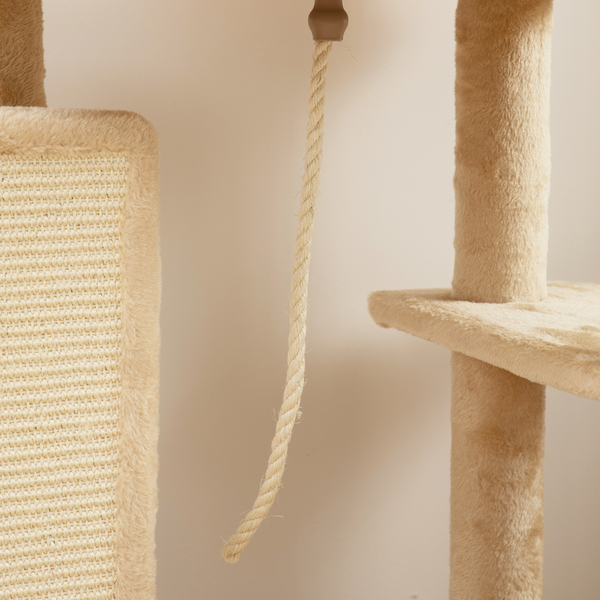 Arbre À Chat Avec Plateformes Et Poteaux À Griffer Beige_voghion.com