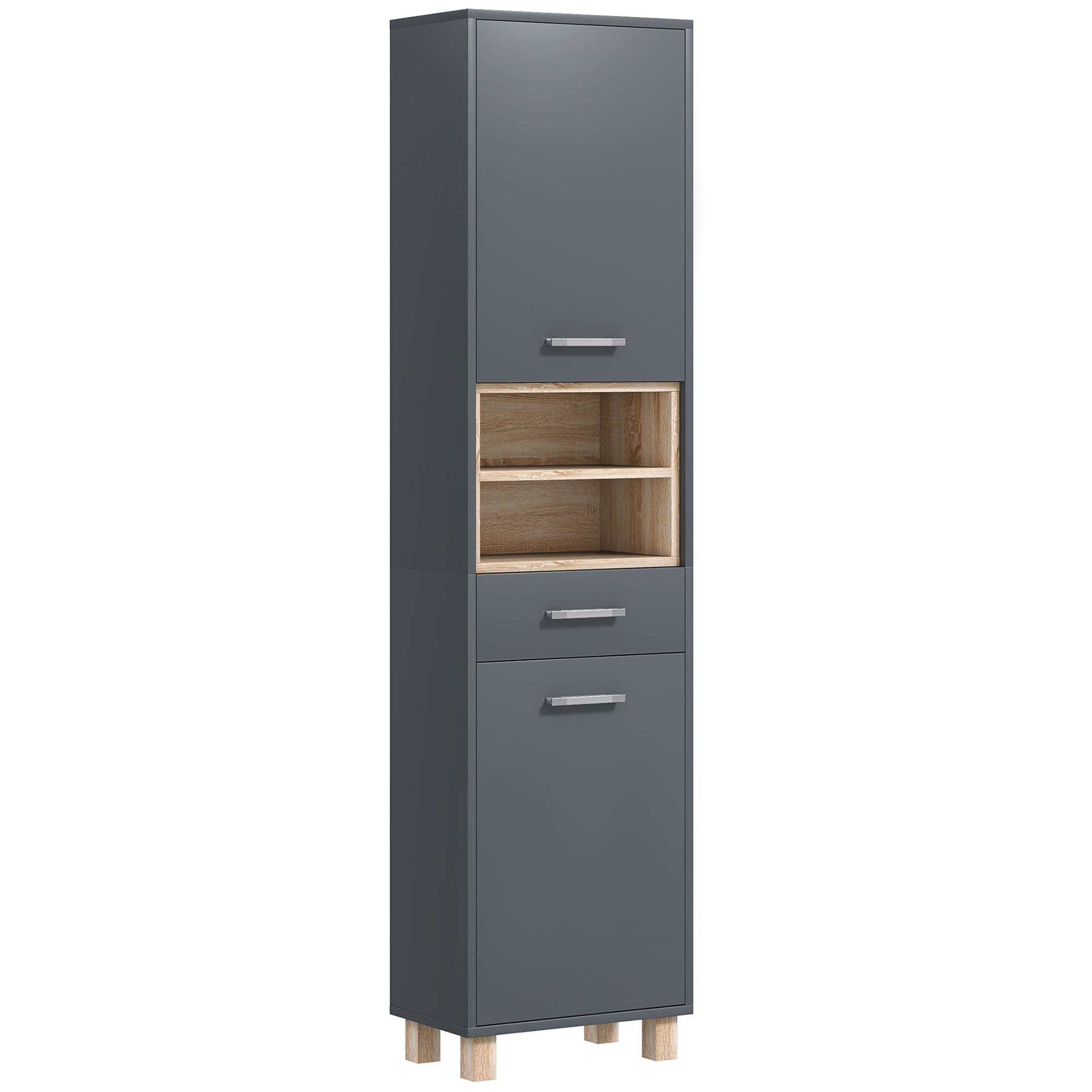 Armoire de salle de bain Irovami grise vue générale