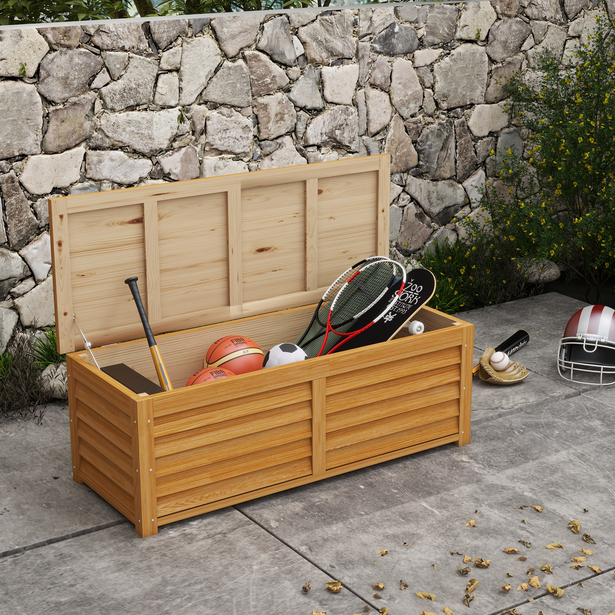 contenitore legno utilizzo giardino