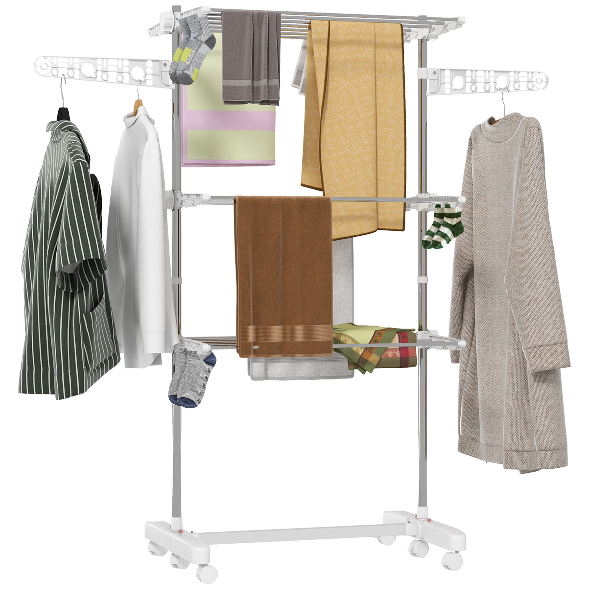 Séchoir à linge étendoir pliable ailes l