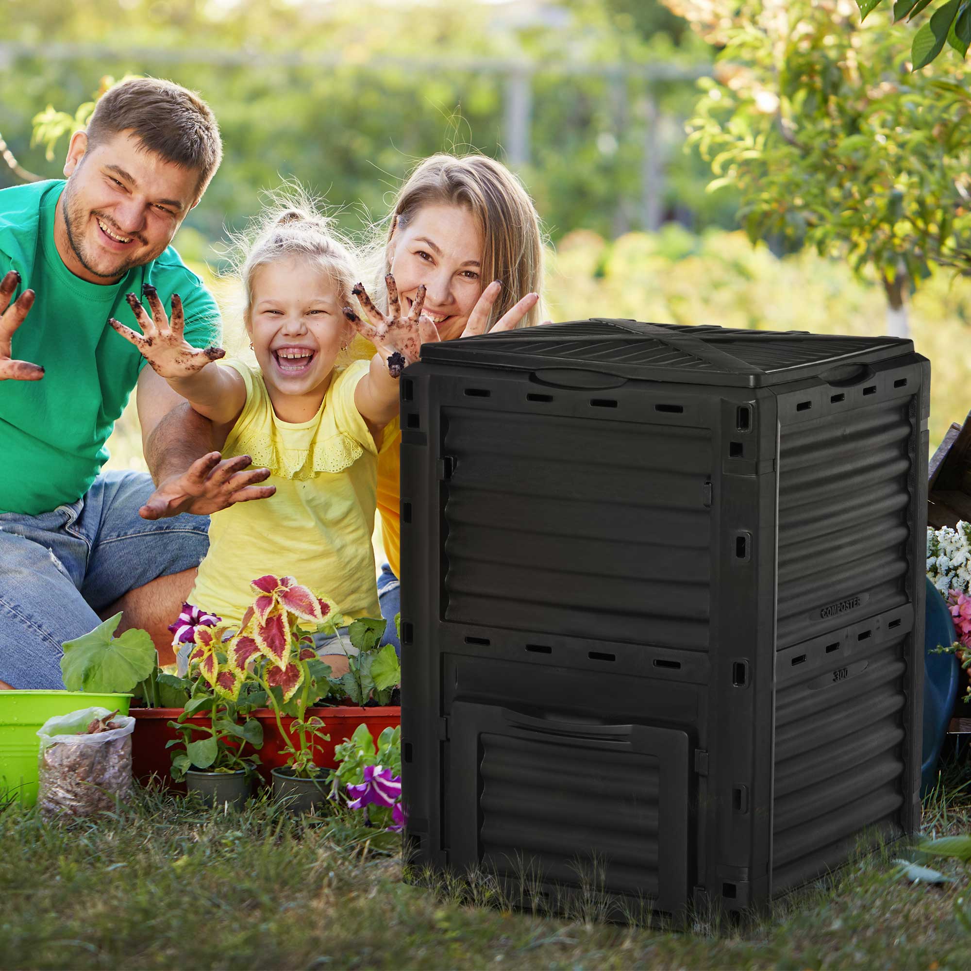 Komposter für den Einsatz im Garten oder Obstgarten