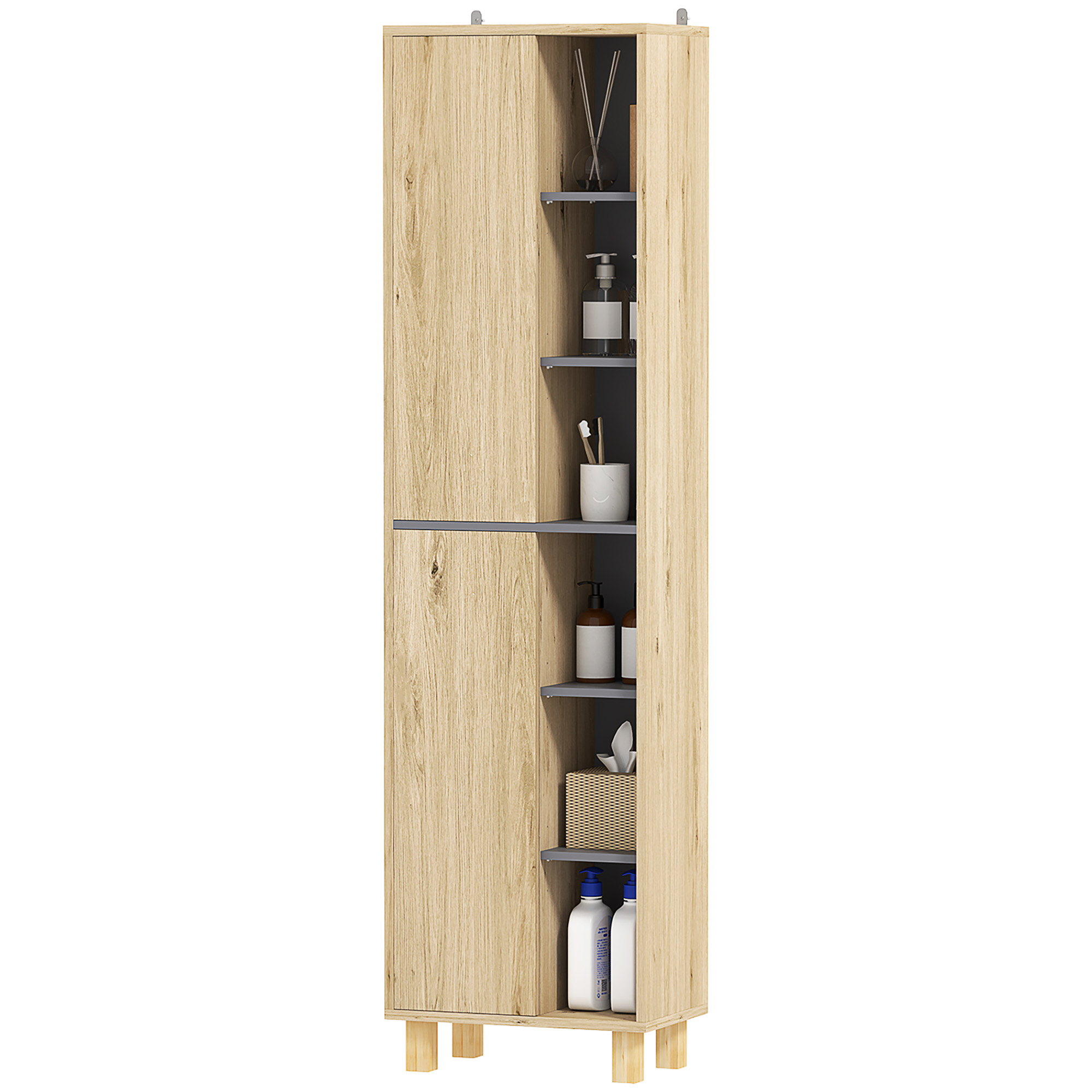 Meuble de salle de bain effet bois Irovami vue générale