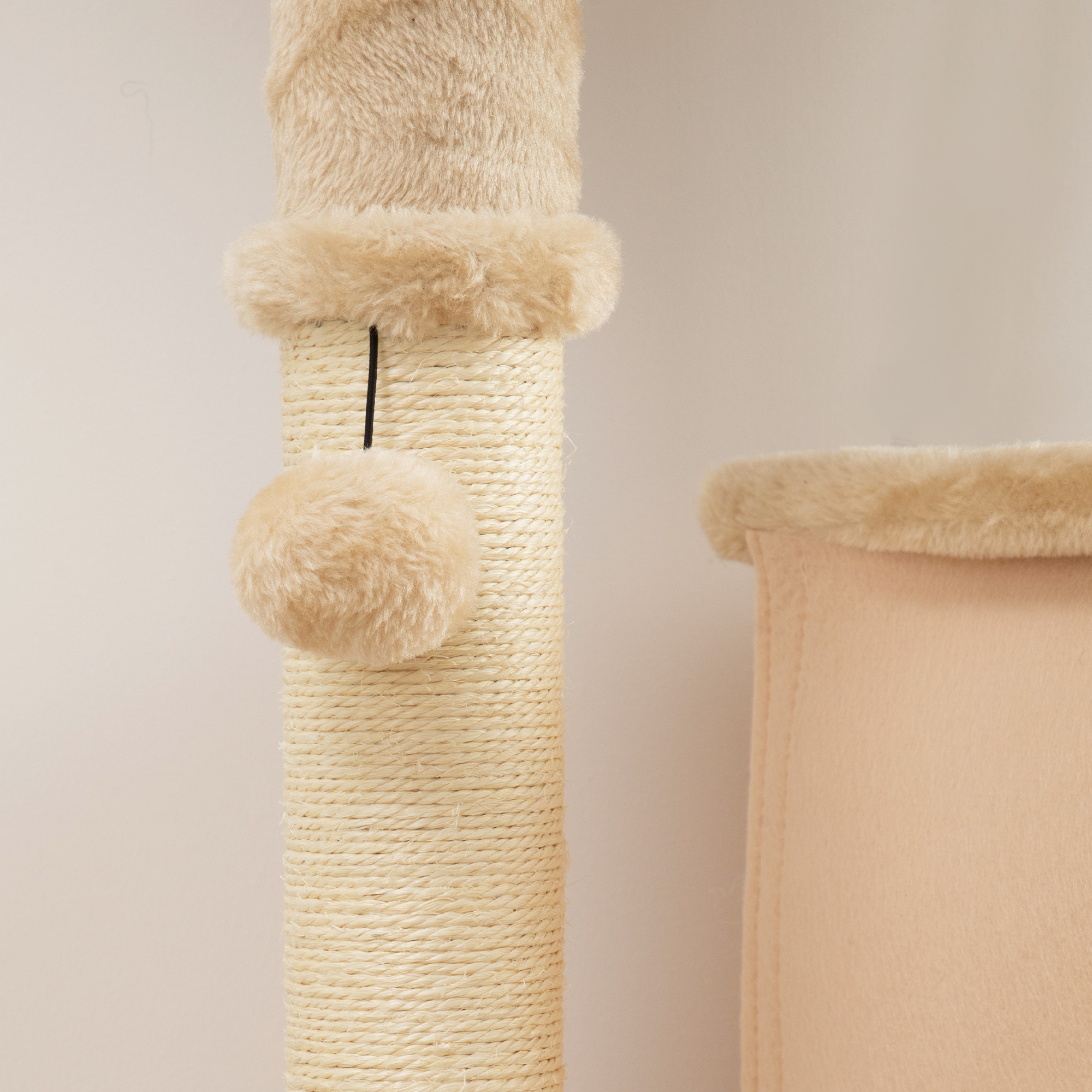 Arbre À Chat Avec Plateformes Et Poteaux À Griffer Beige_voghion.com
