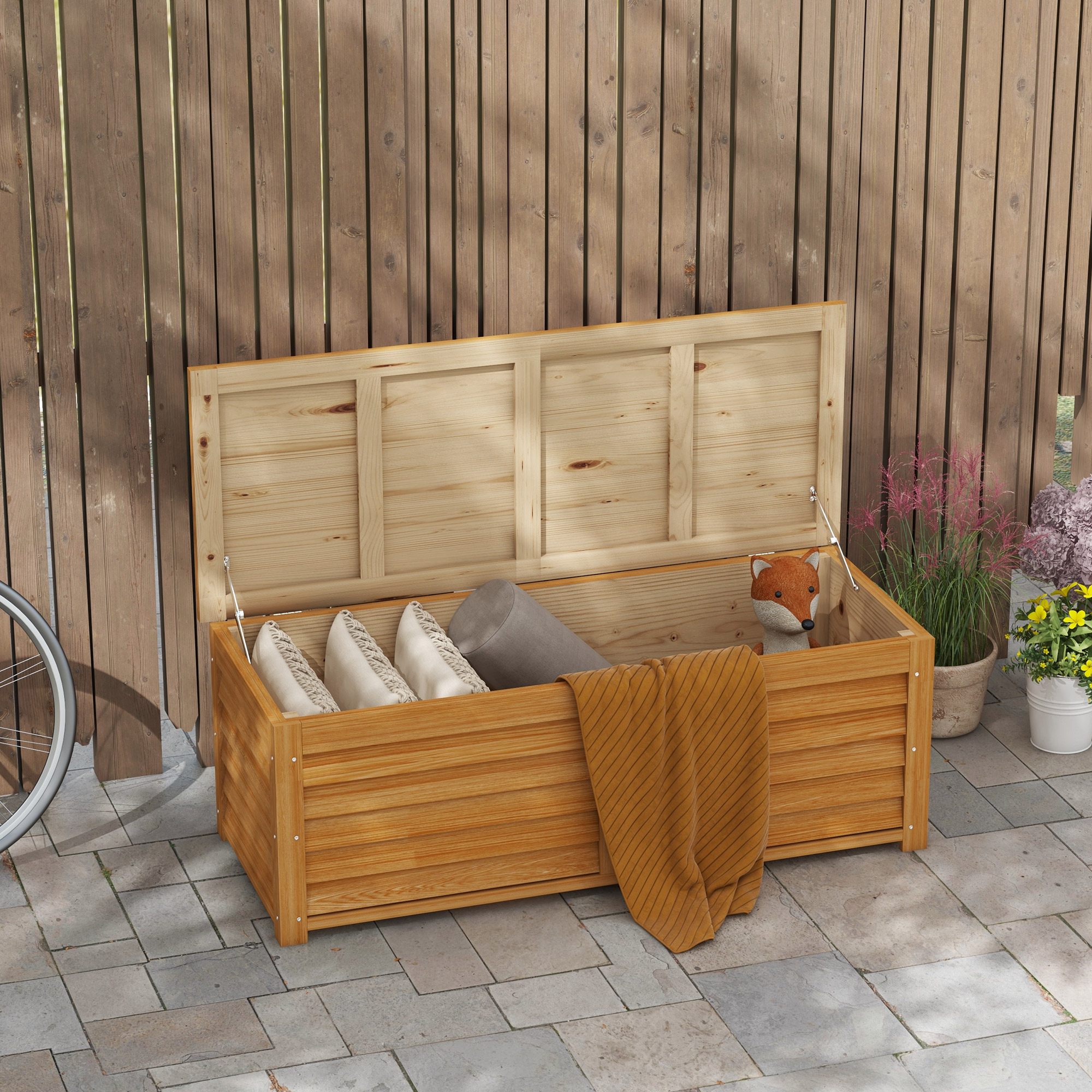 dimensioni contenitore legno giardino