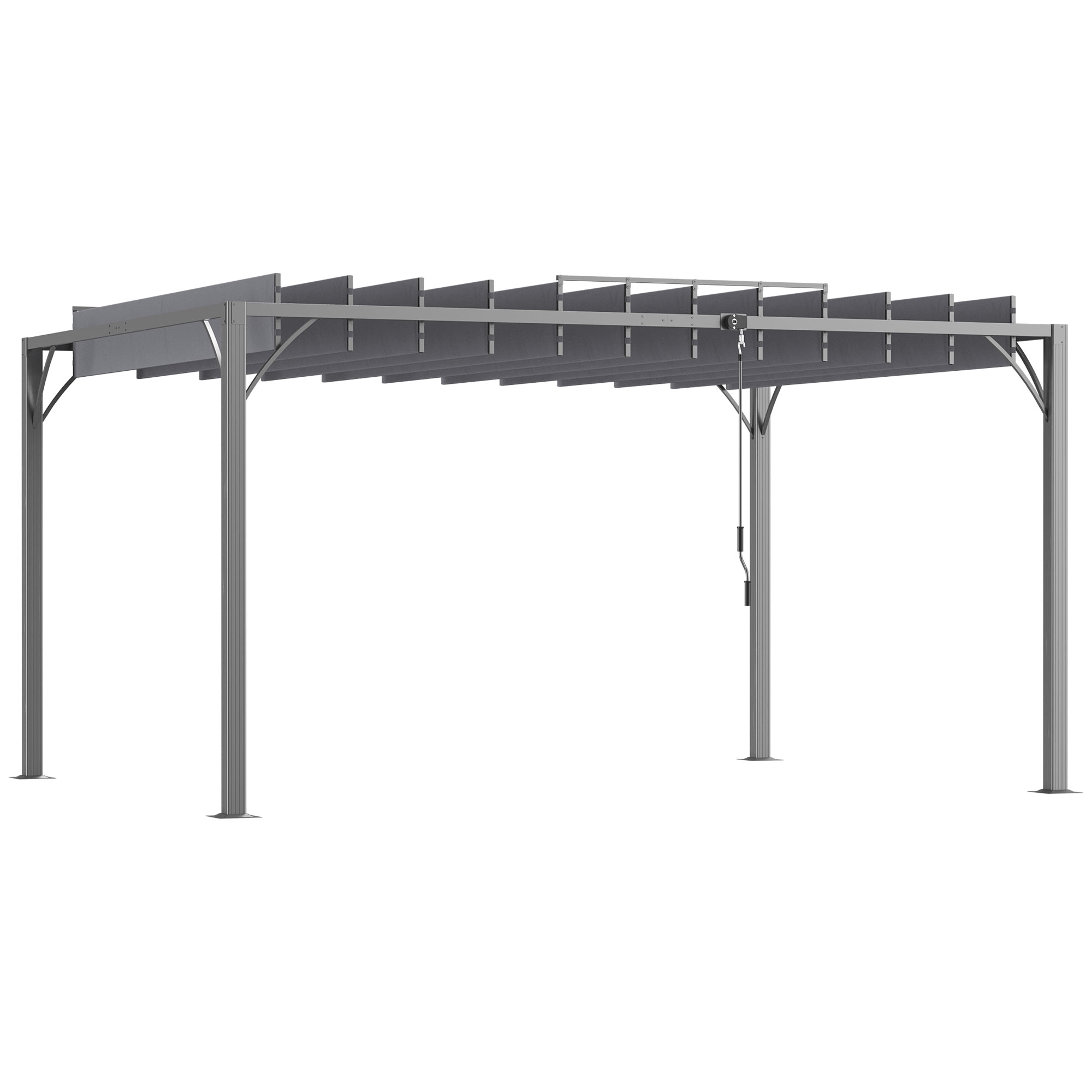 Pergola da giardino 4x3 m tetto a lamelle