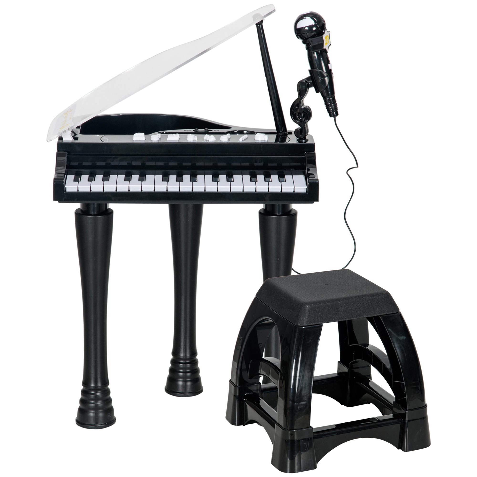 Kinder Klavier Mit Mikrofon Hocker Und Lichteffekten_voghion.com