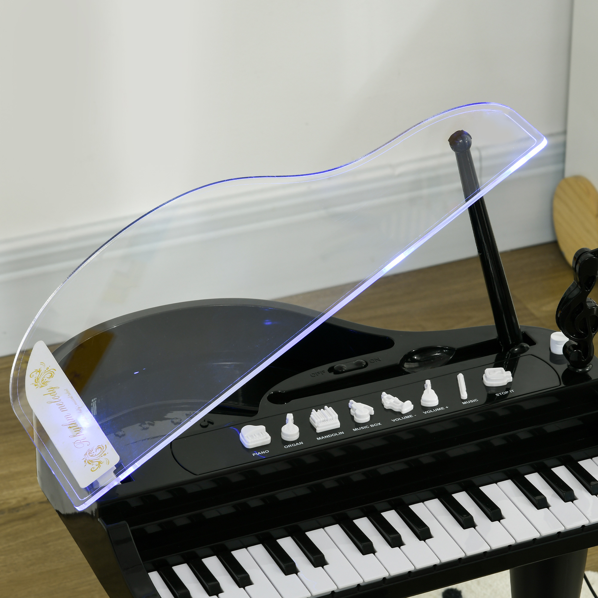 Kinder Klavier Mit Mikrofon Hocker Und Lichteffekten_voghion.com