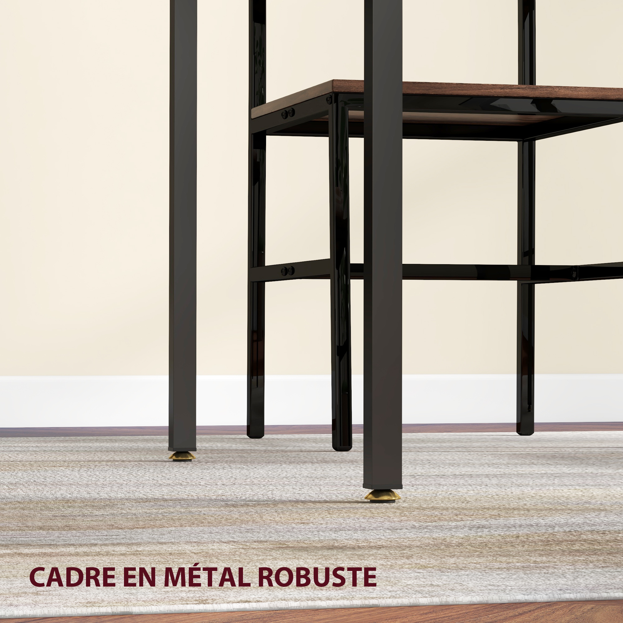 Esstisch mit 2 Klappplatten im Industriestil, ausziehbar, Klapptisch für 2-4 Personen_voghion.com