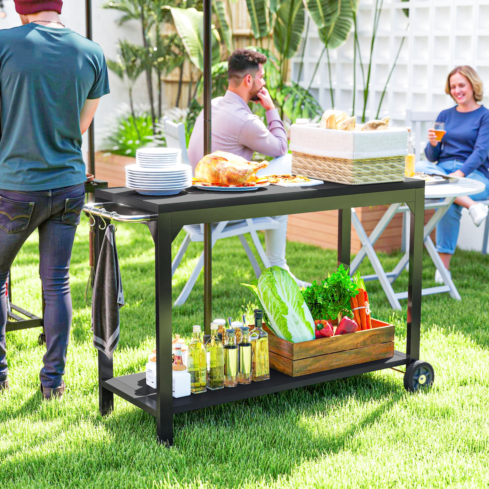 carrello utilizzo giardino grigliate
