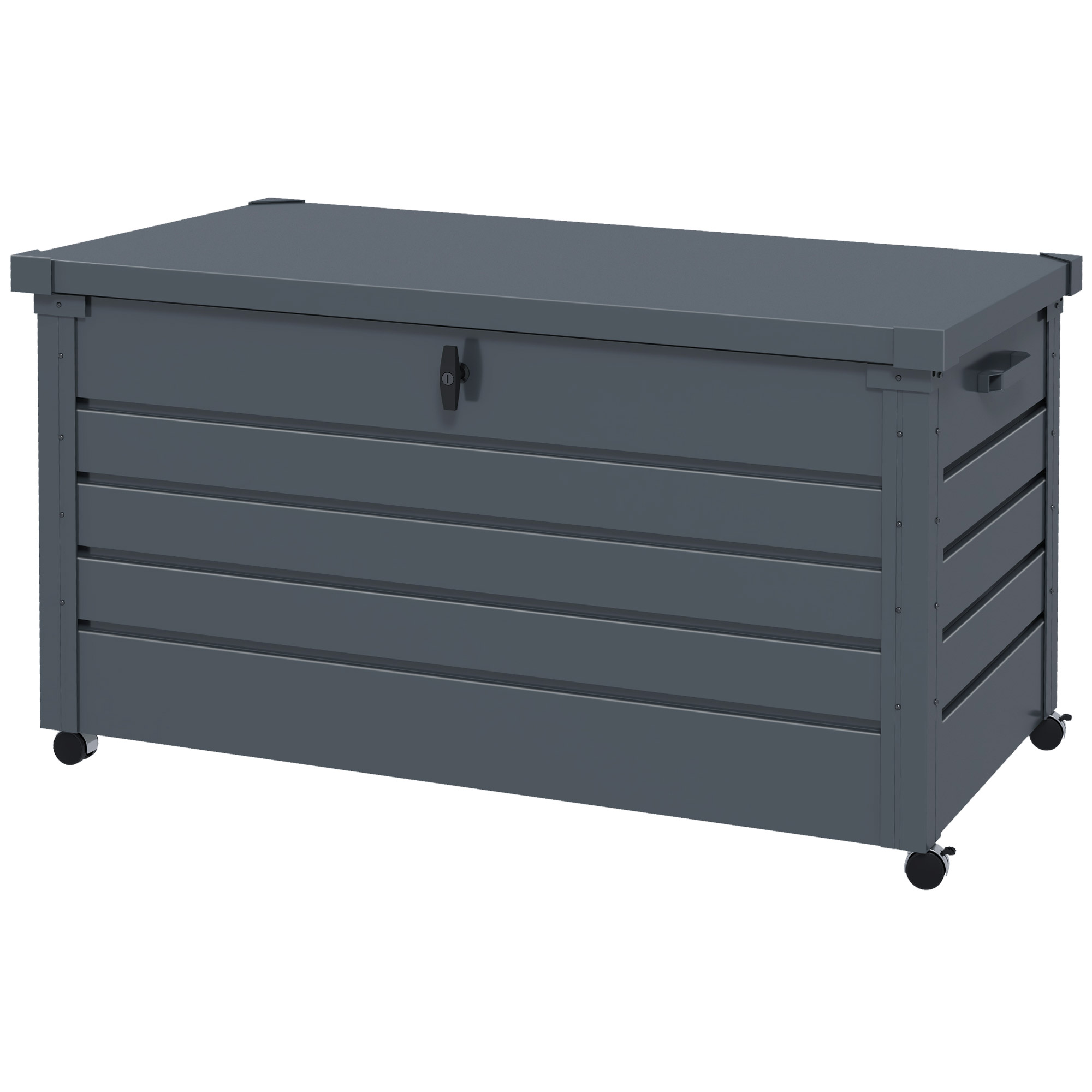 Coffre jardin Irovami 311L gris foncé vue d'ensemble