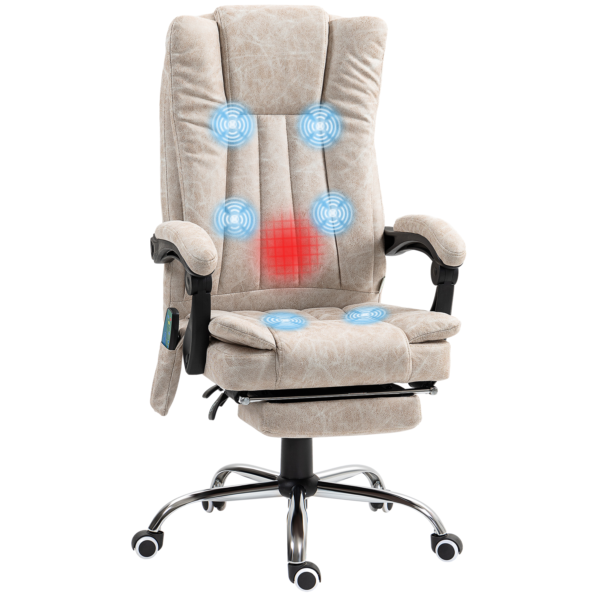 Fauteuil de bureau crème massant