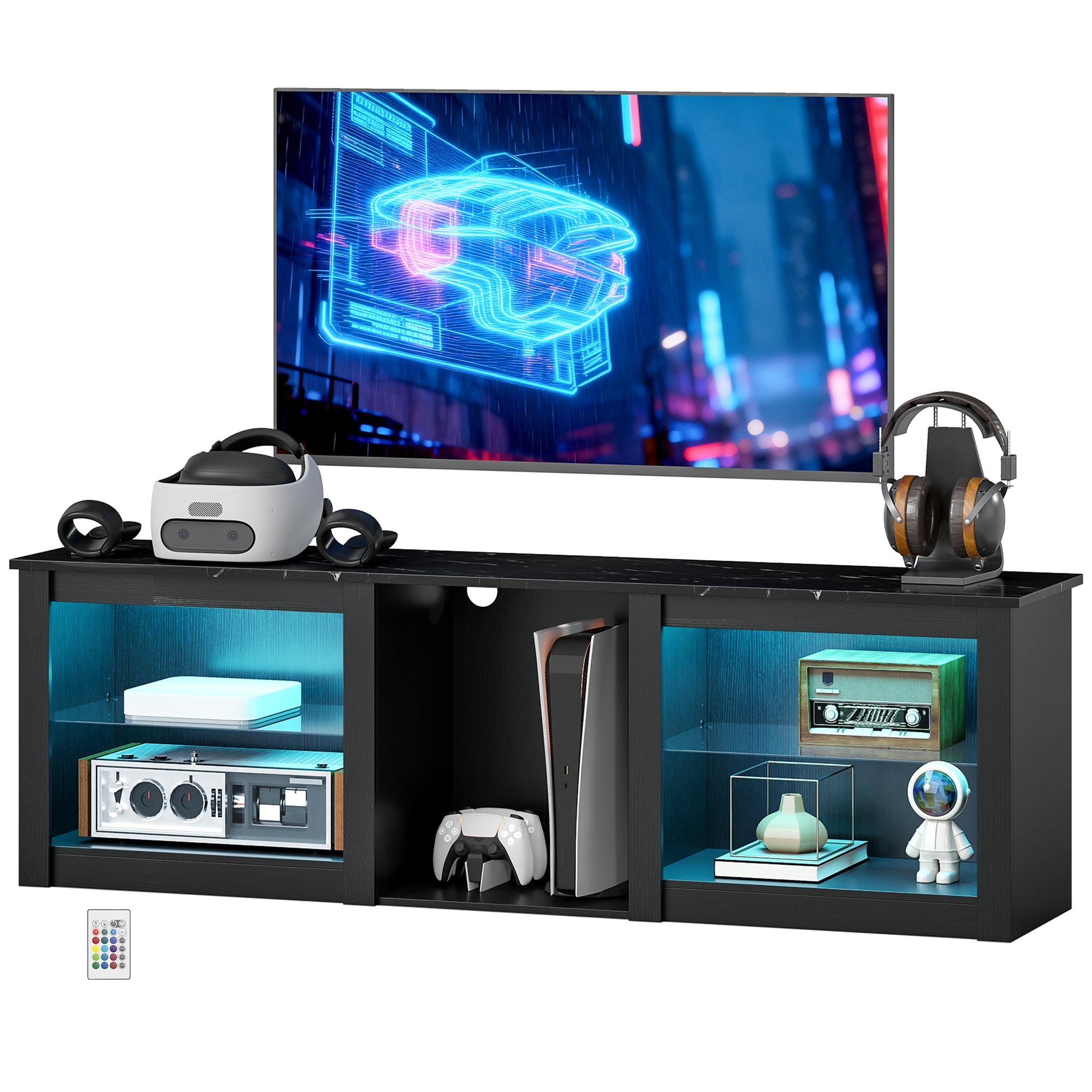 Meuble TV Irovami 65 pouces LED vue générale