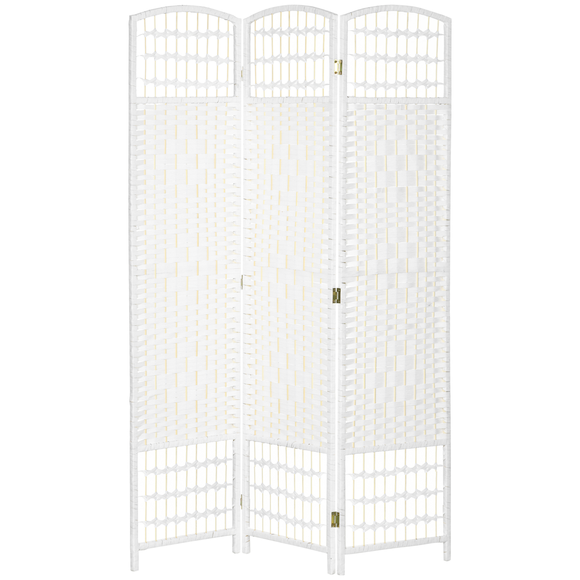 Paravent Irovami blanc 3 panneaux 120x170cm vue générale