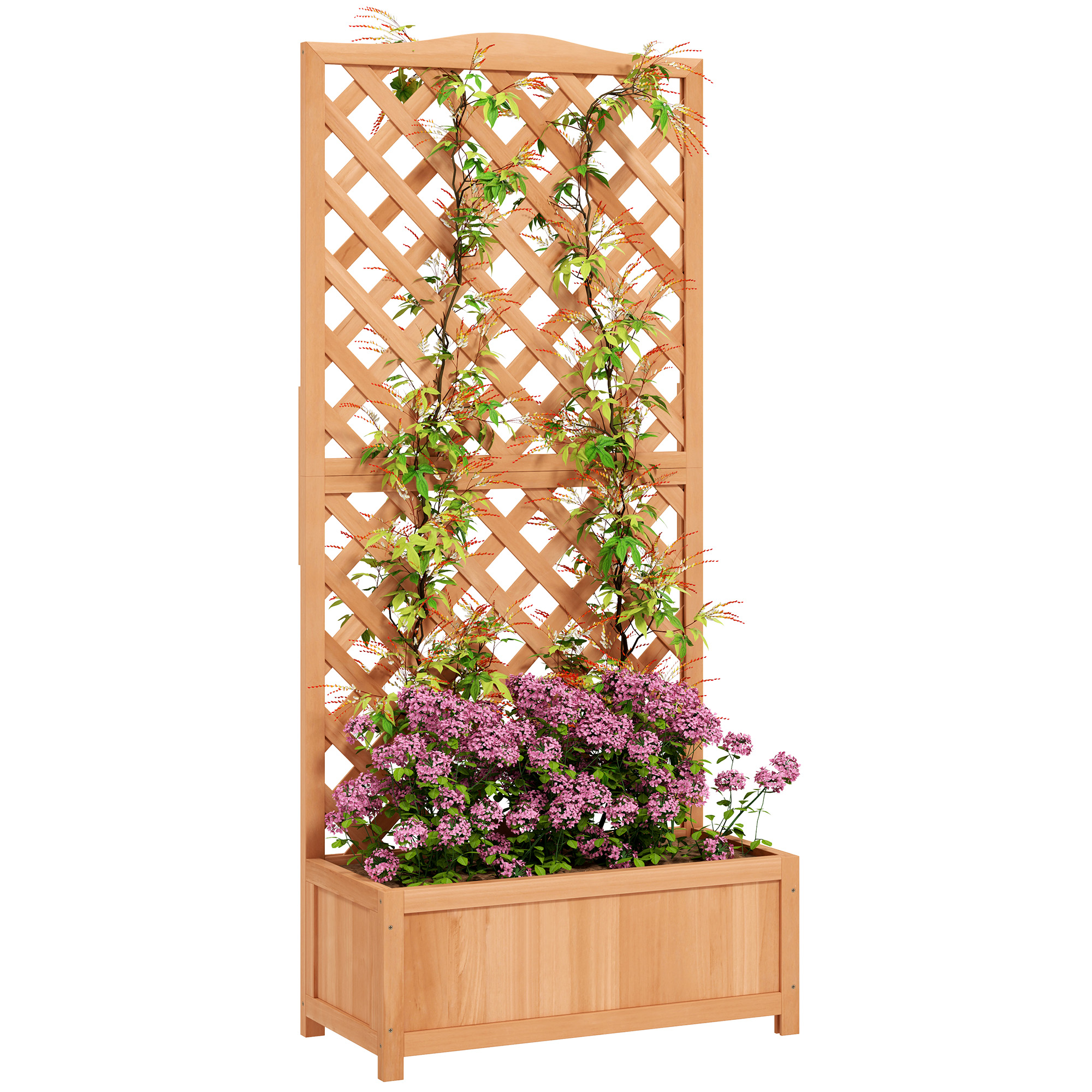 Jardinière avec treillis bac à fleurs av