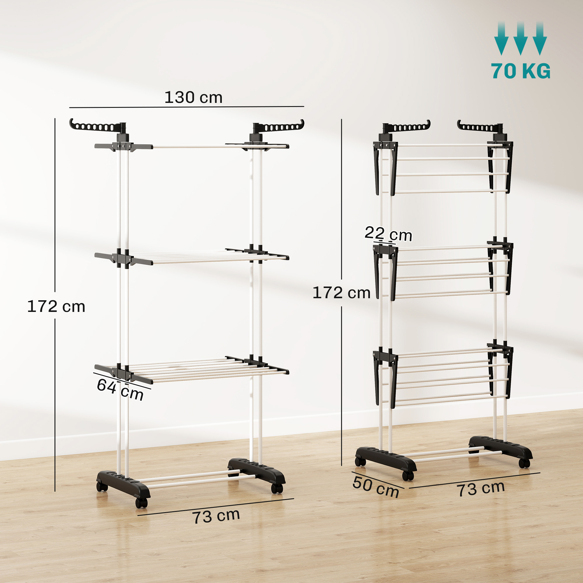 Étendoir pliable intérieur extérieur