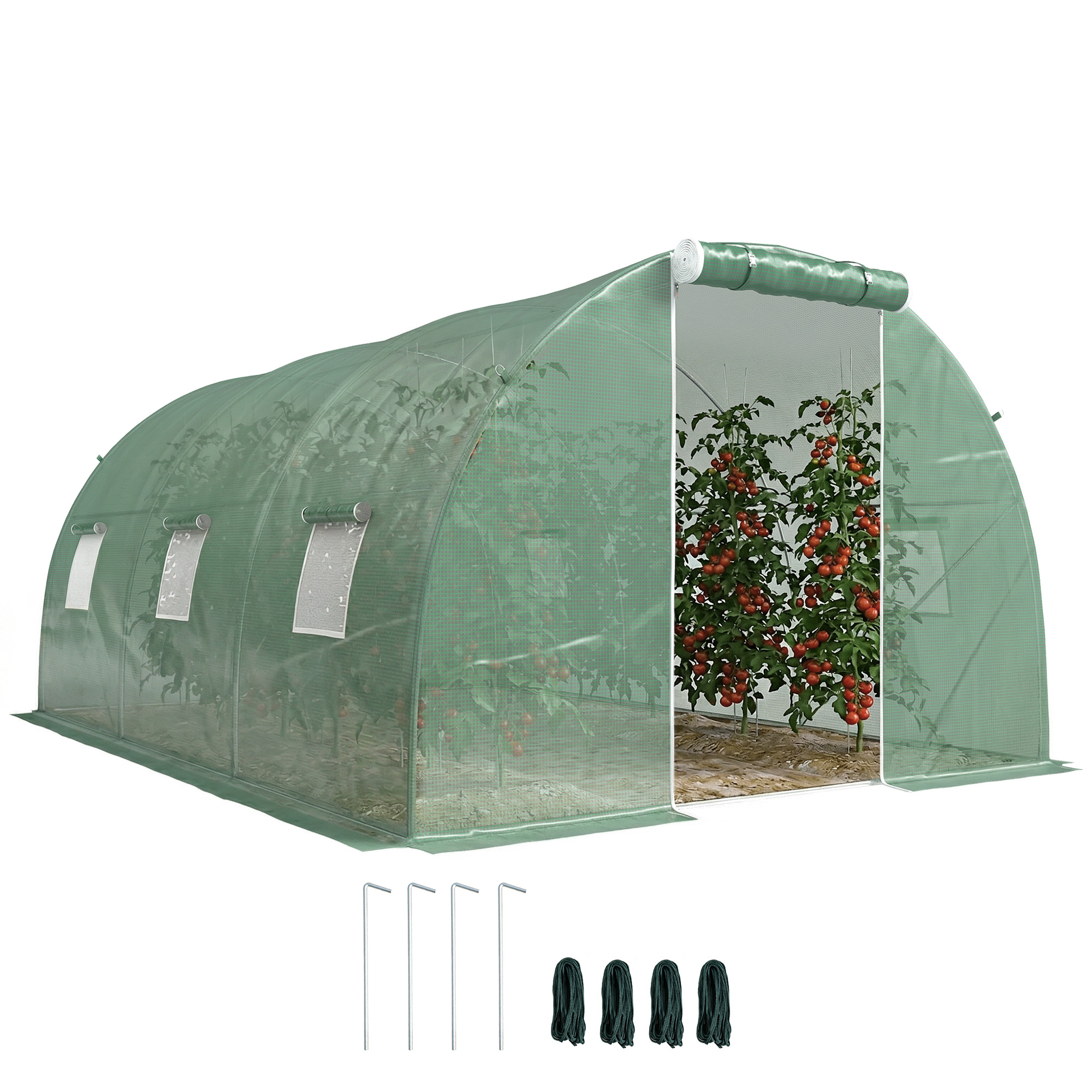 Serre de jardin tunnel 13.5 m² 6 fenêtre