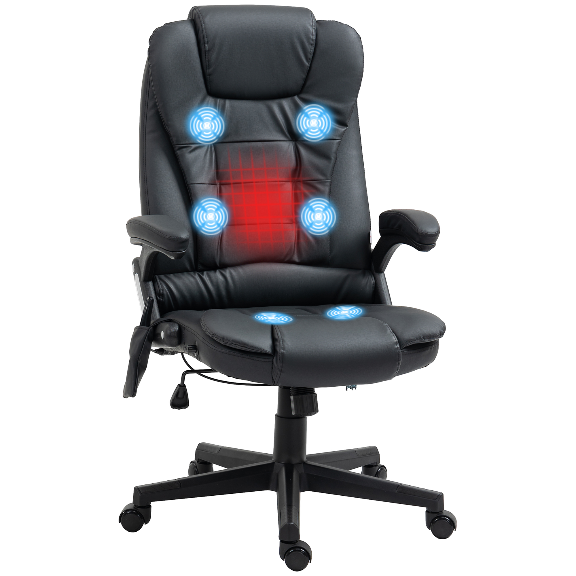 Fauteuil de bureau massant noir