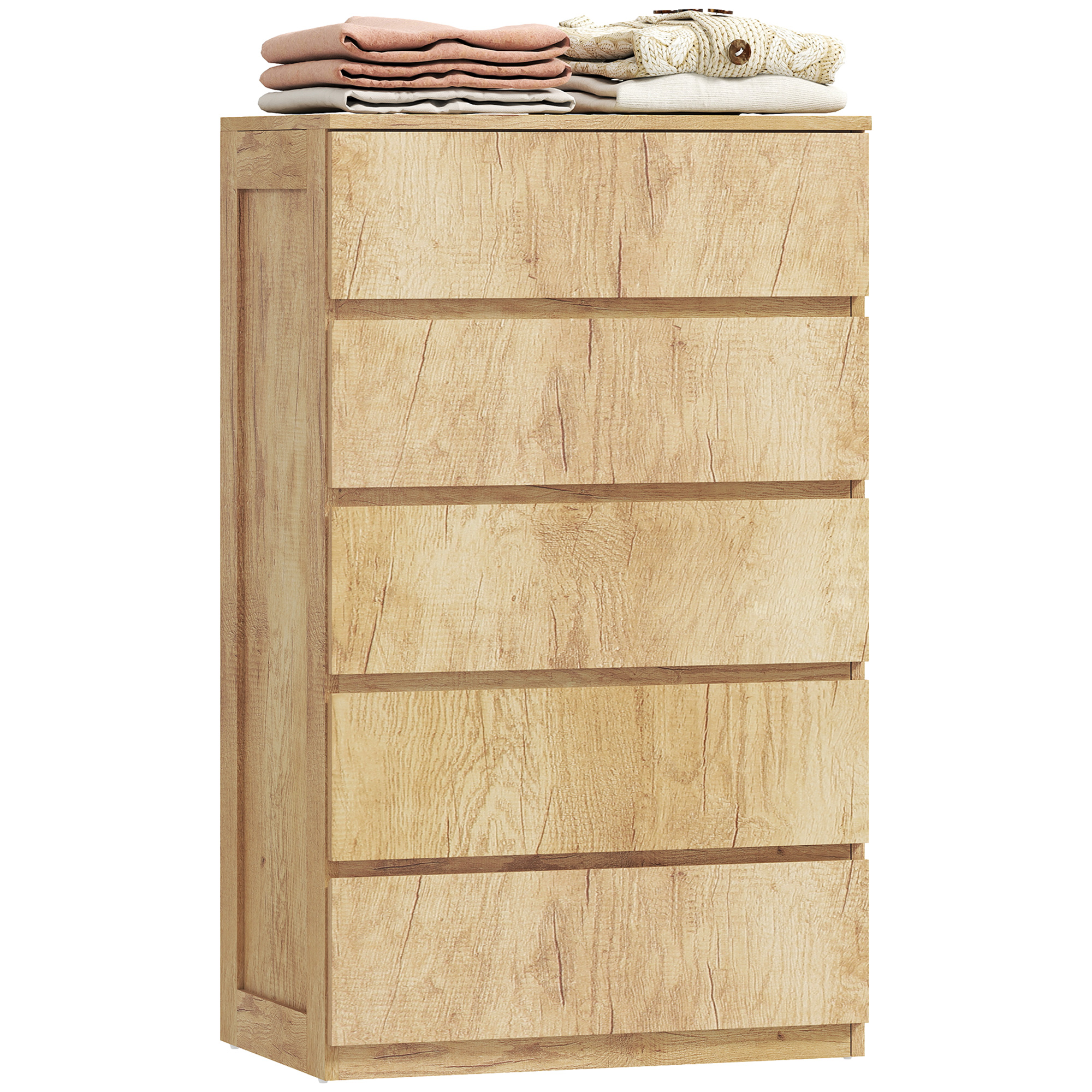 Commode 5 tiroirs meuble de rangement sa