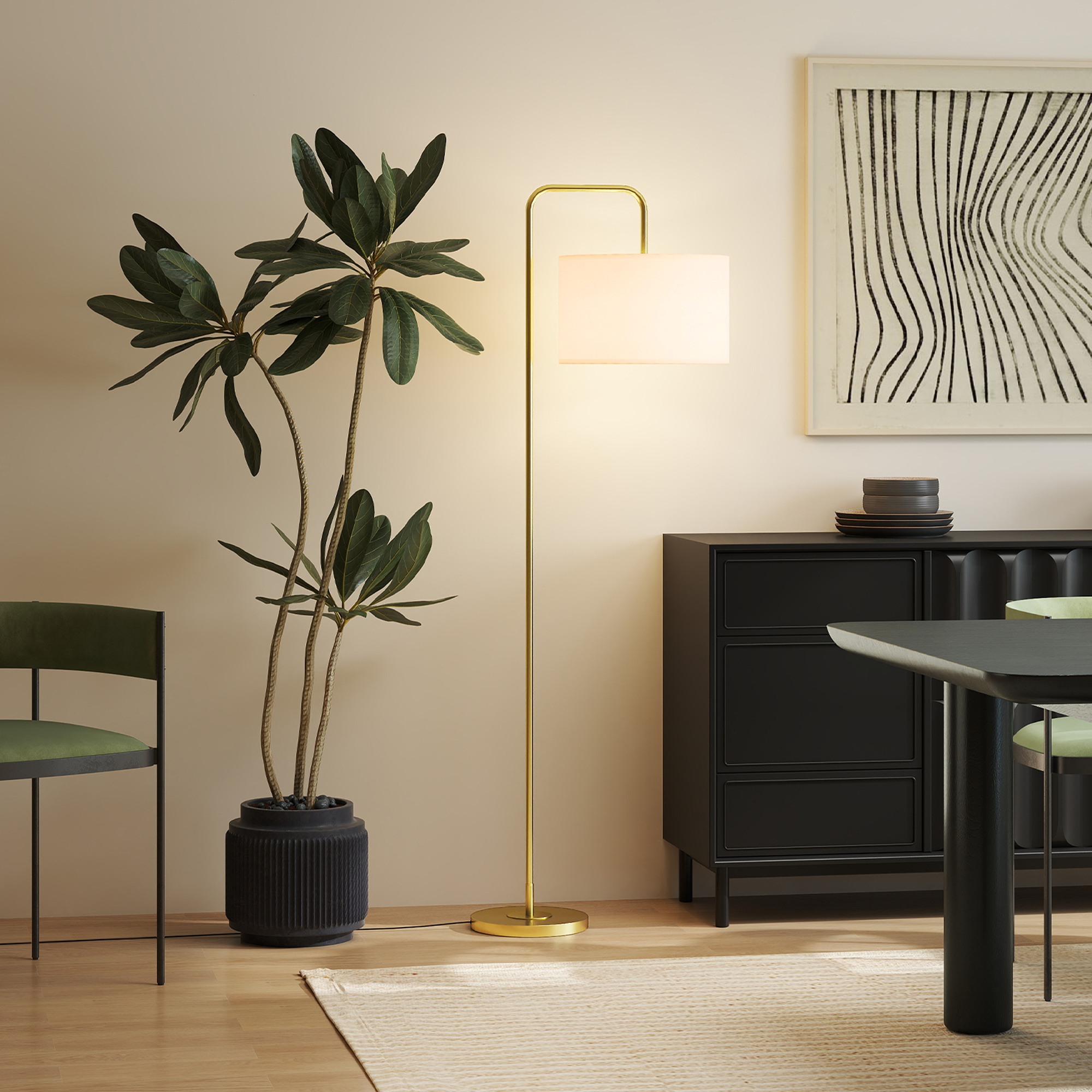 Lampadaire sur pied salon