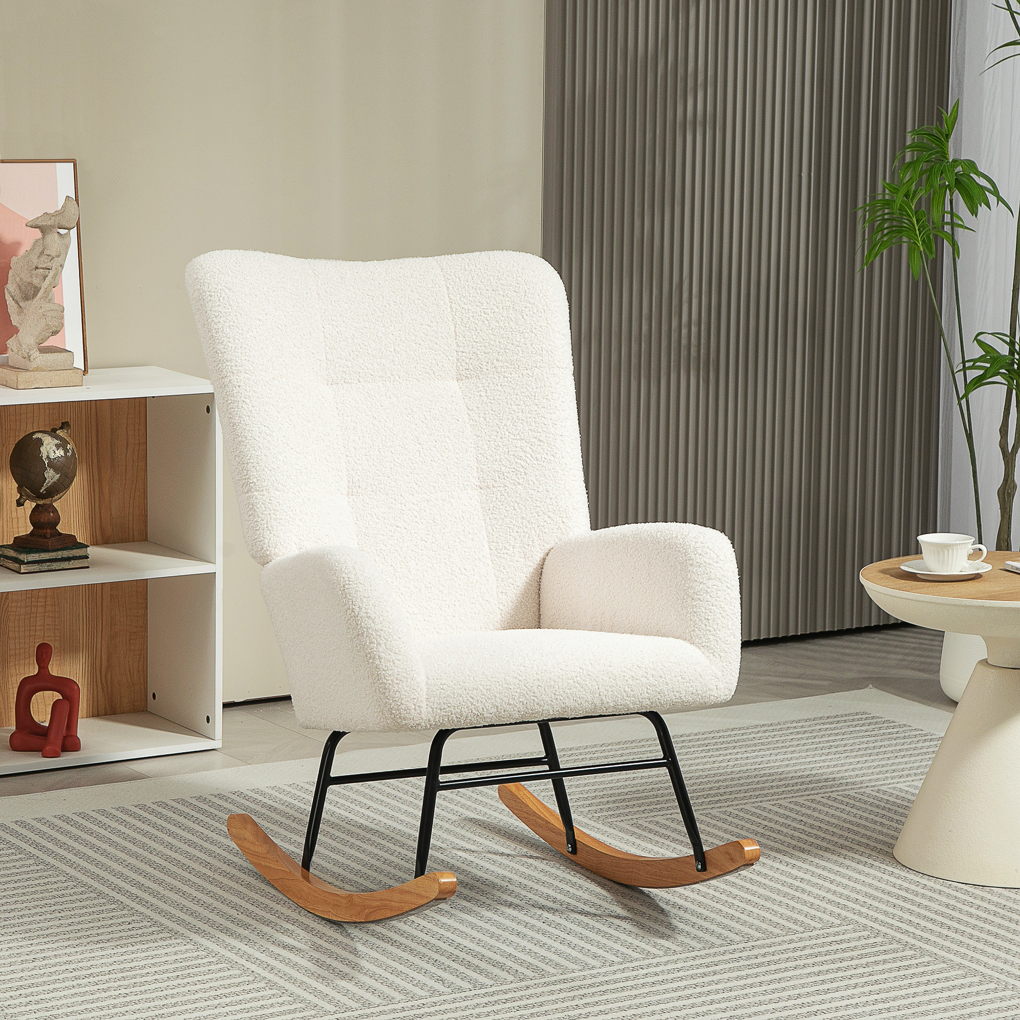 Fauteuil bascule bois hévéa