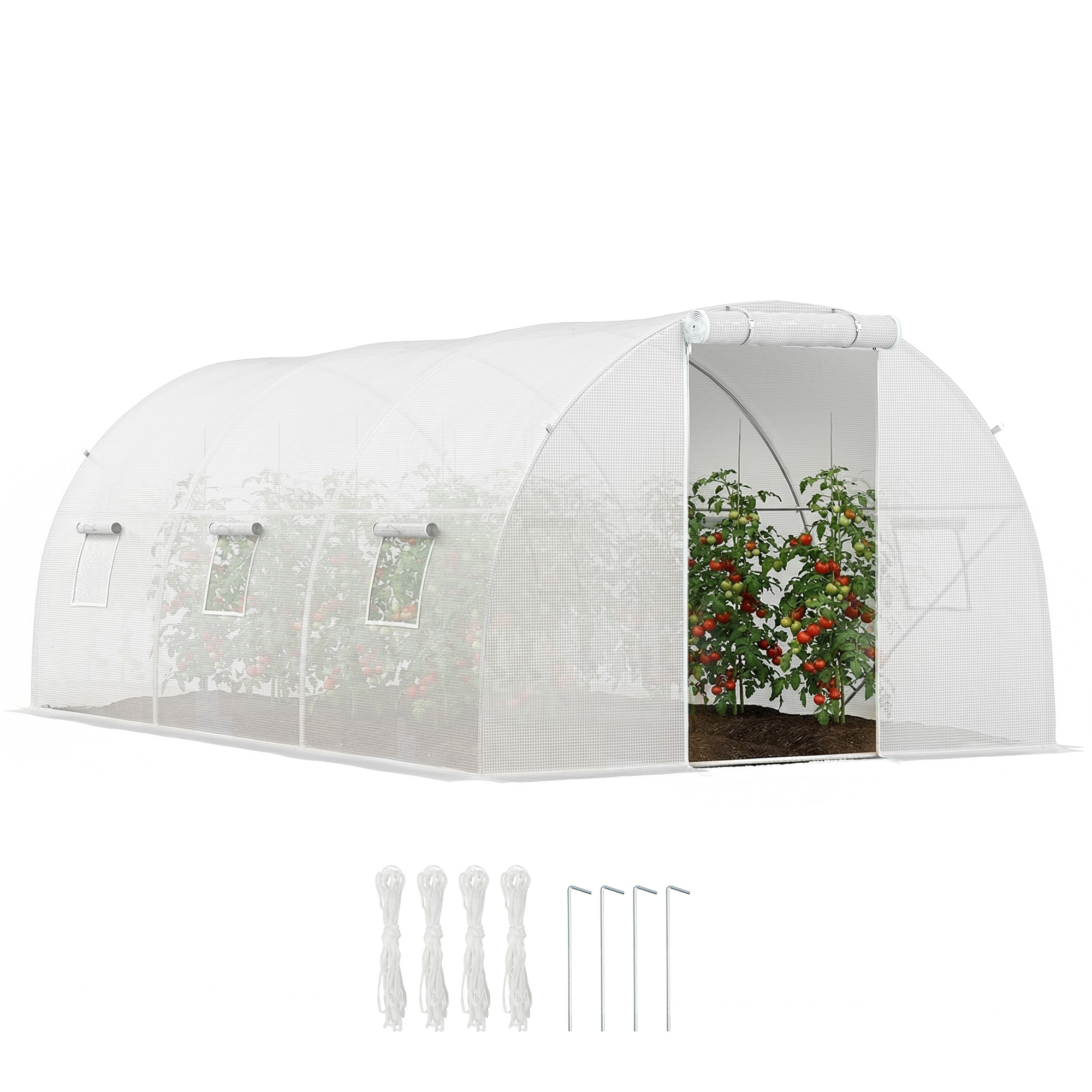 Serre de jardin tunnel 13.5 m² 6 fenêtre