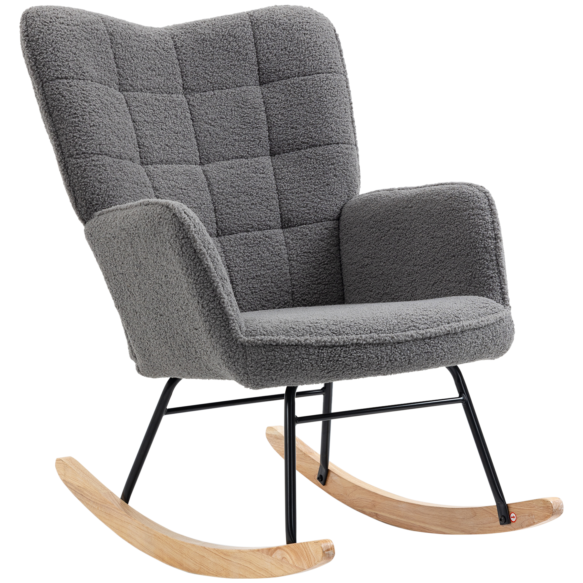 Chaise bascule gris foncé
