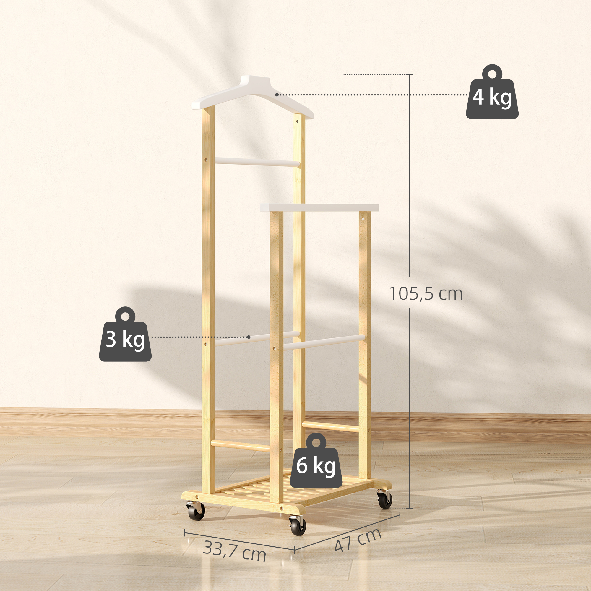 Valet de chambre avec étagère