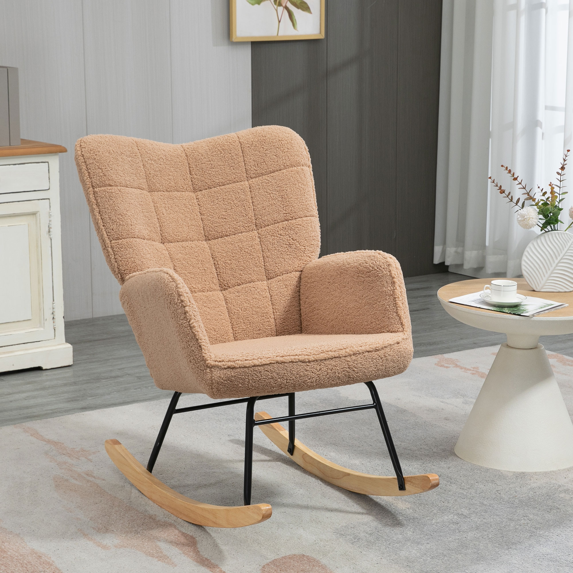 Fauteuil bascule marron